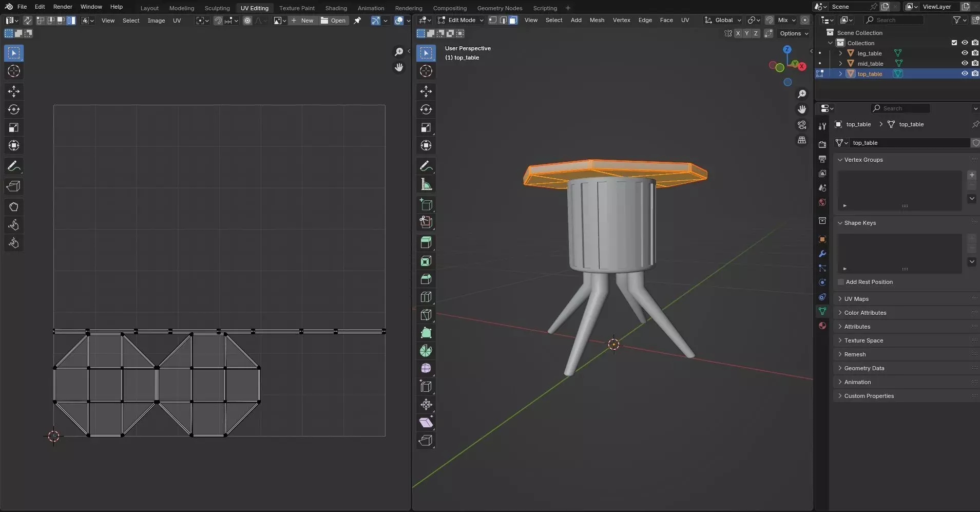 Octagon Table CG117 3D model_10