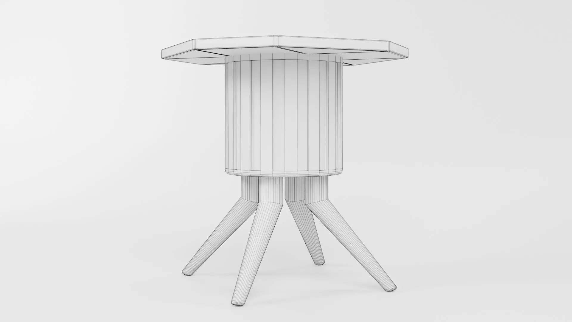Octagon Table CG117 3D model_5