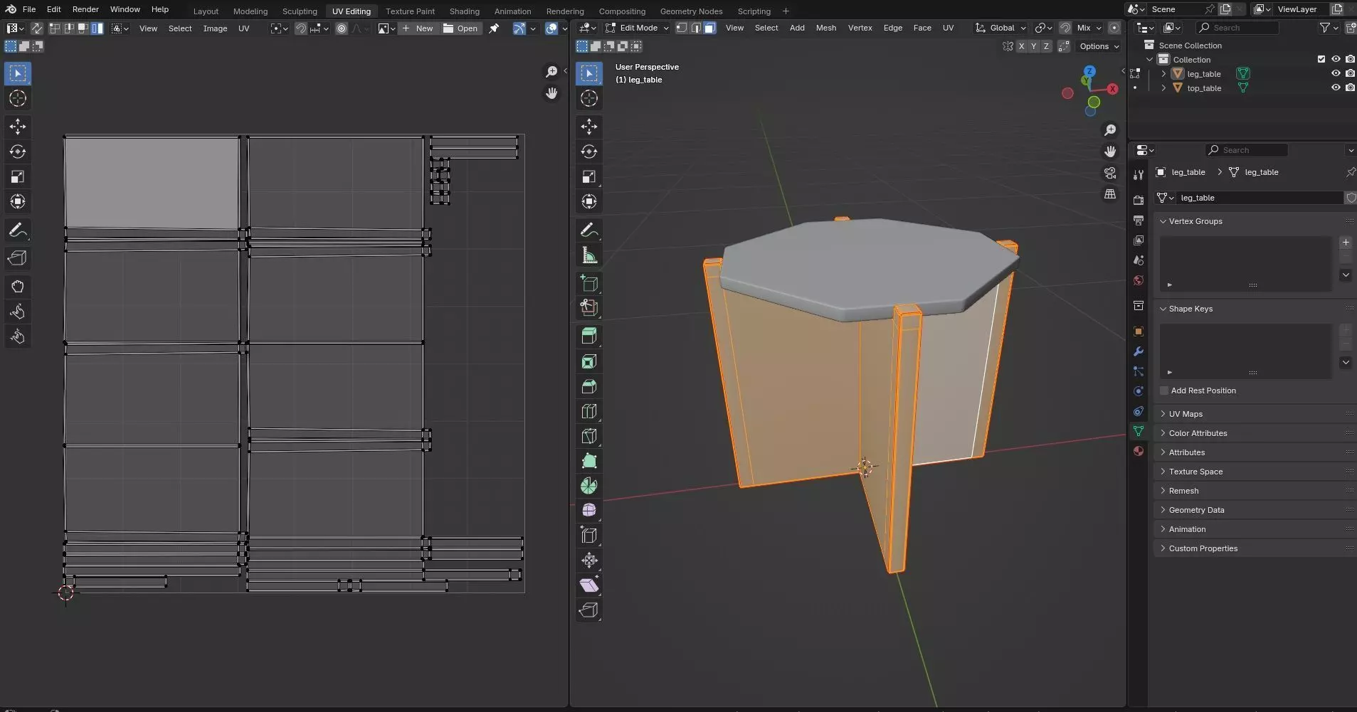 Octagon Table CG118 3D model_9
