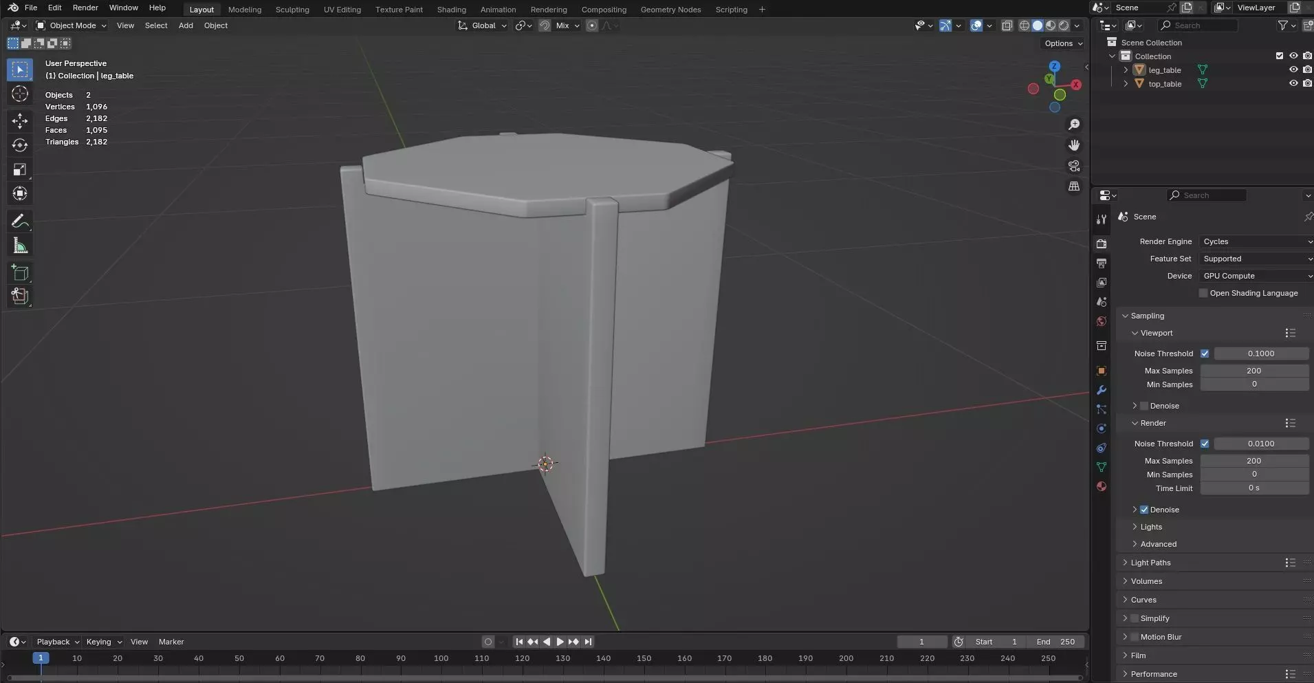 Octagon Table CG118 3D model_7