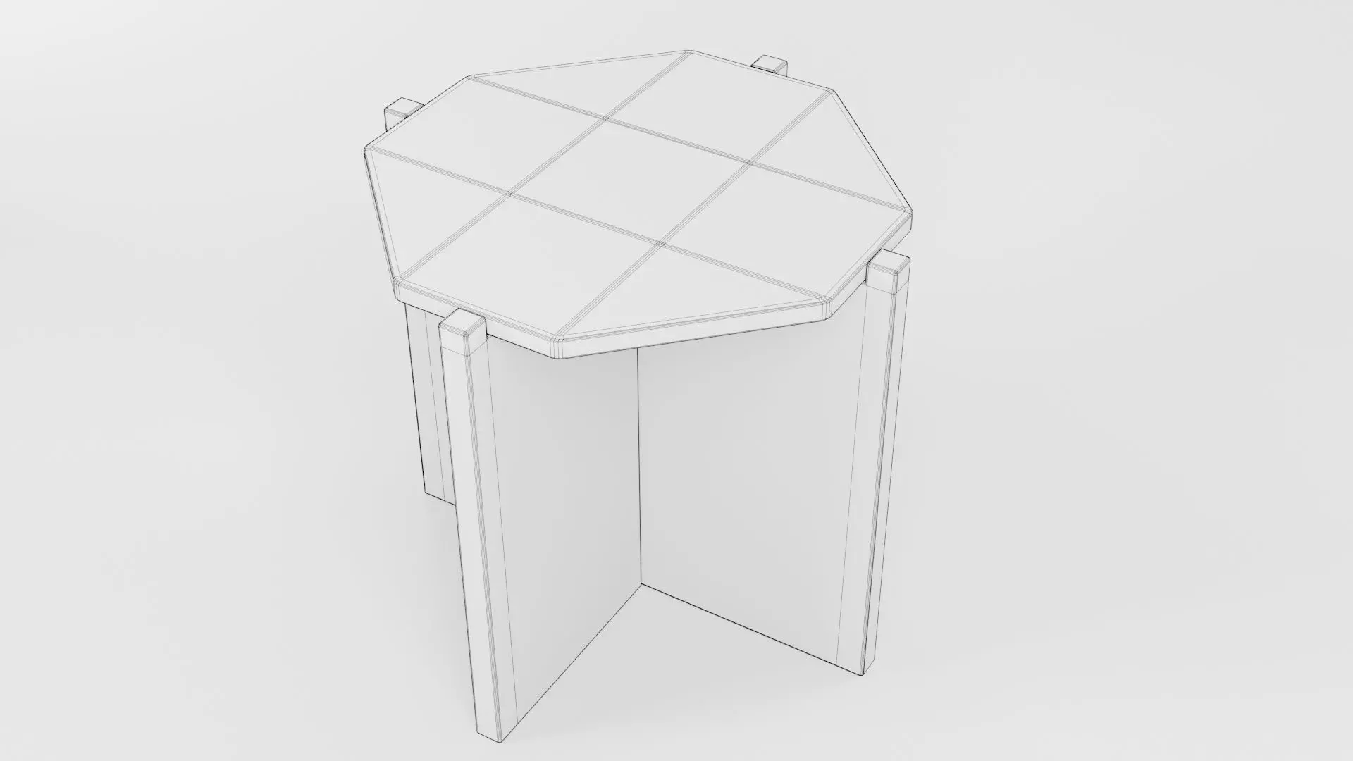 Octagon Table CG118 3D model_6