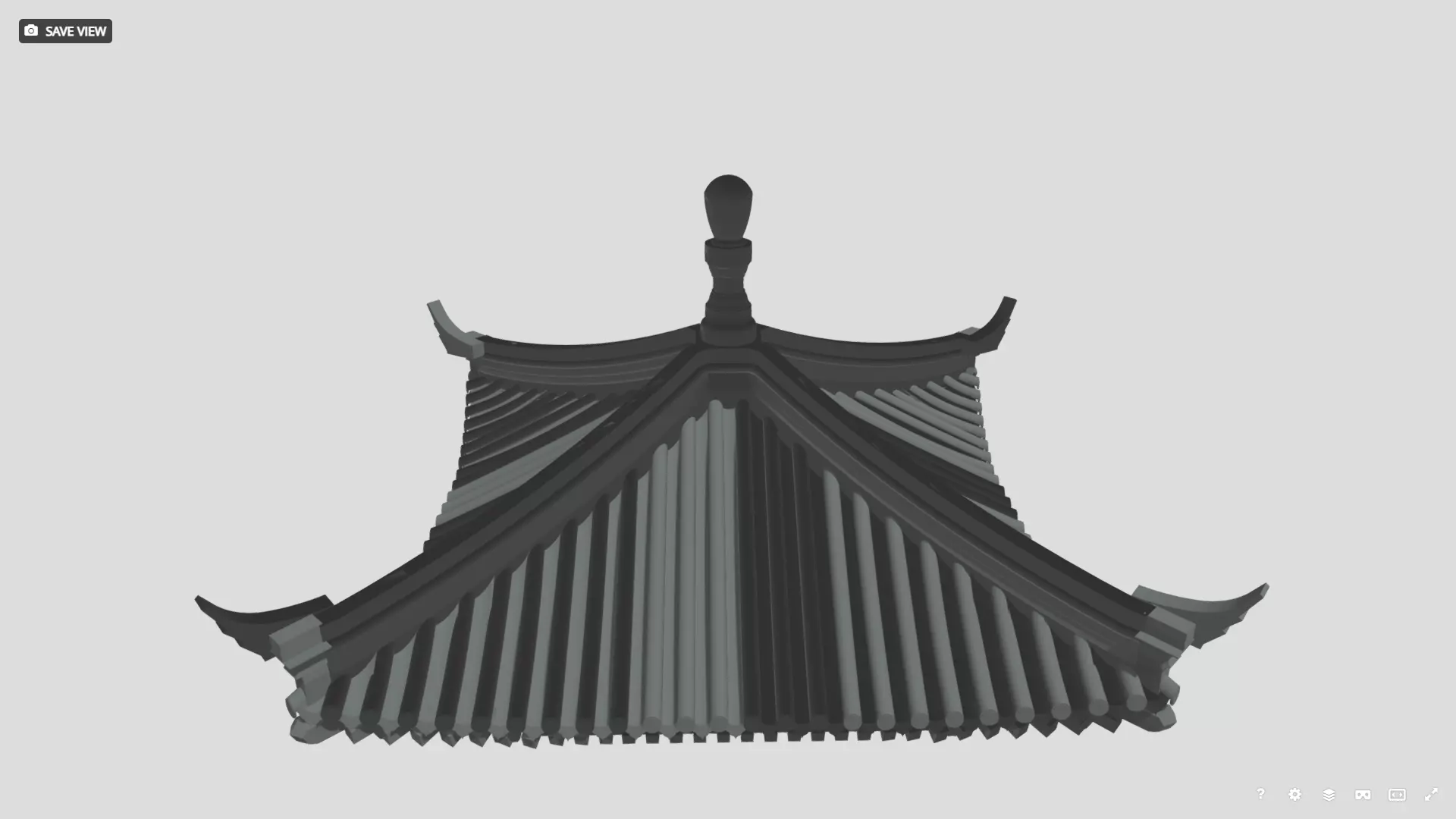 6 Exquisite Chinese-Style Roof Bundle Traditional Architectural 3D model_1