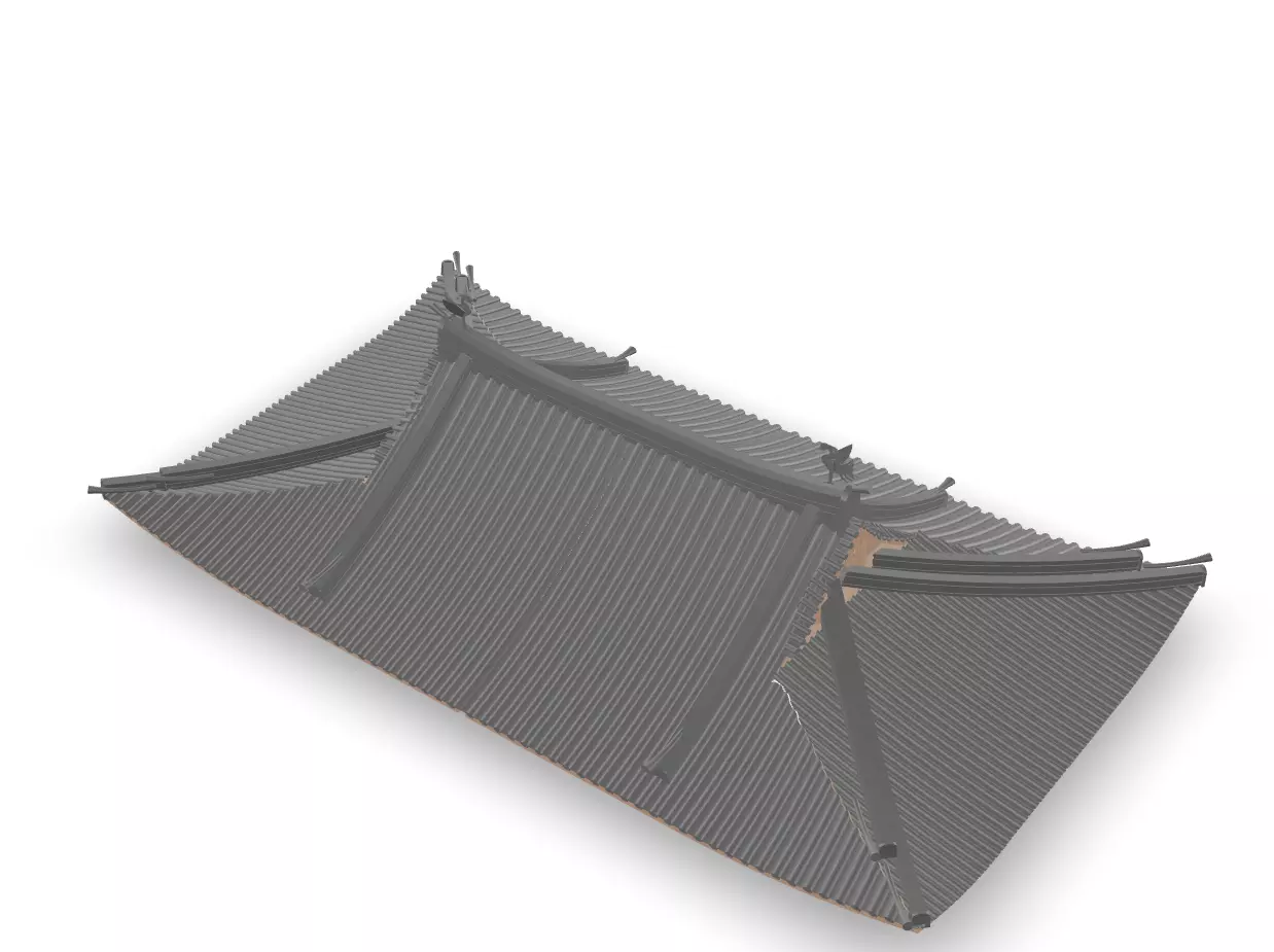 6 Exquisite Chinese-Style Roof Bundle Traditional Architectural 3D model_8