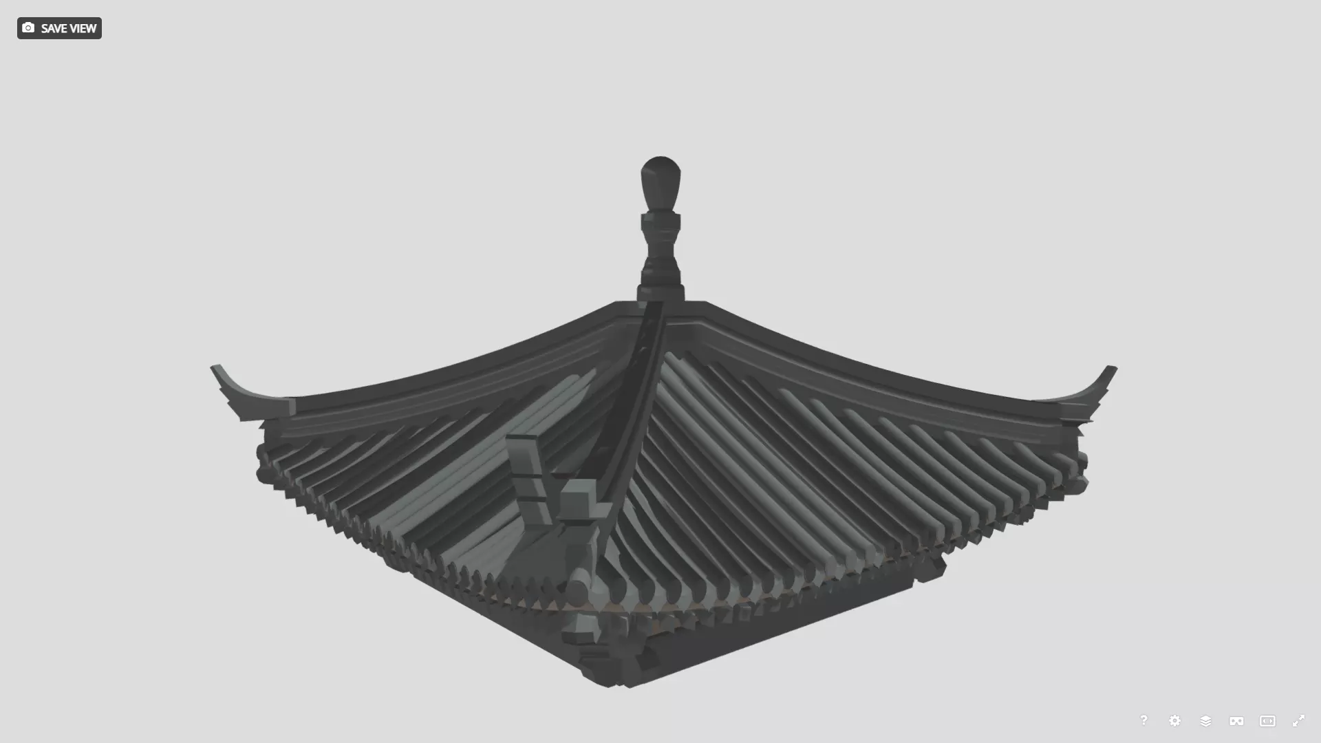 6 Exquisite Chinese-Style Roof Bundle Traditional Architectural 3D model_2