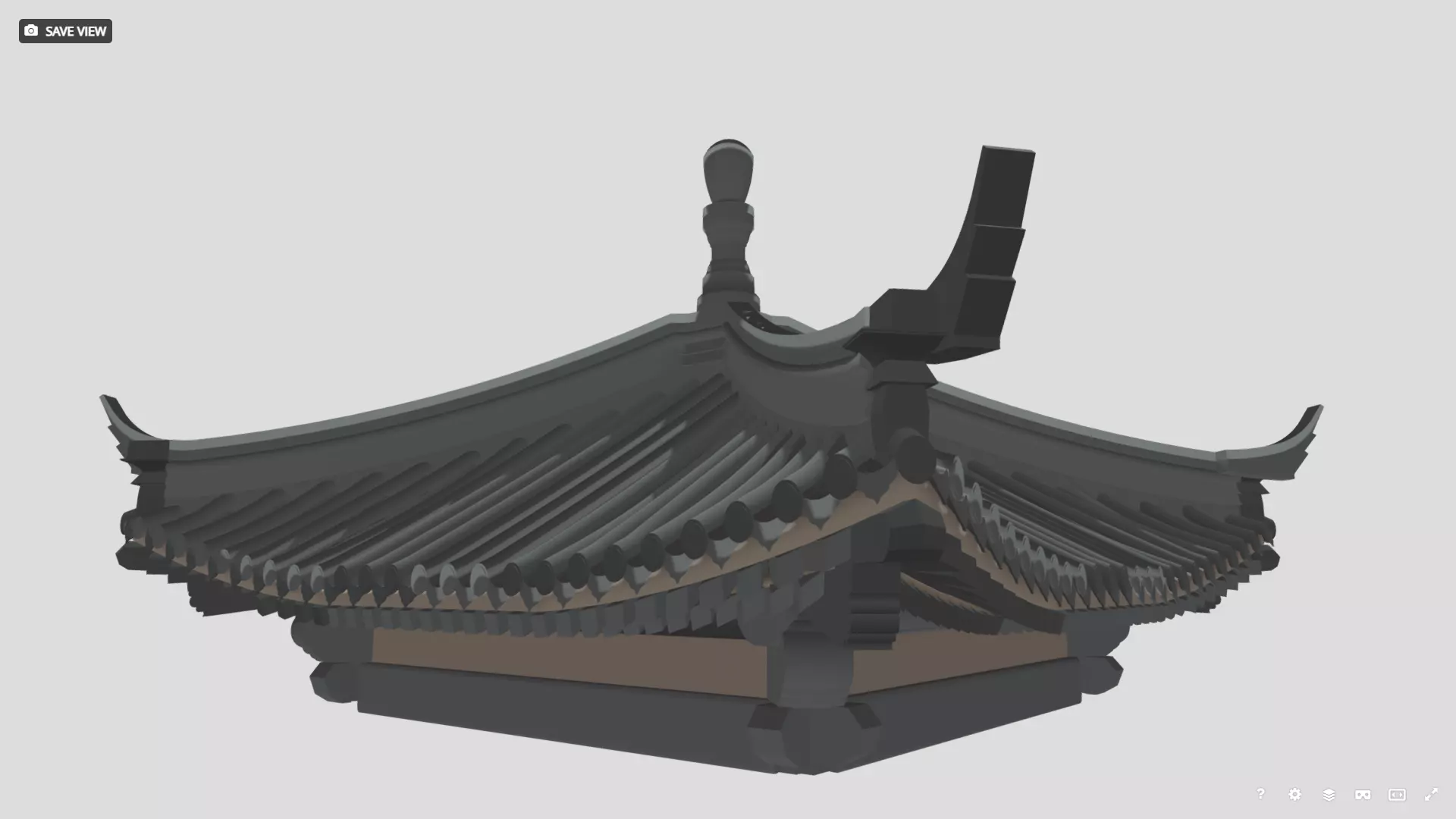 6 Exquisite Chinese-Style Roof Bundle Traditional Architectural 3D model_5