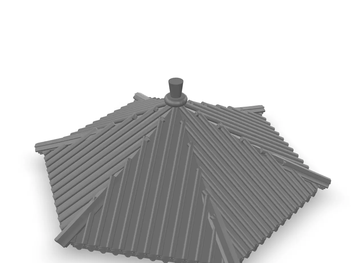 6 Exquisite Chinese-Style Roof Bundle Traditional Architectural 3D model_10