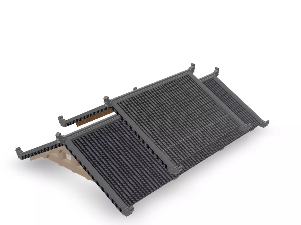 6 Exquisite Chinese-Style Roof Bundle Traditional Architectural 3D model_9