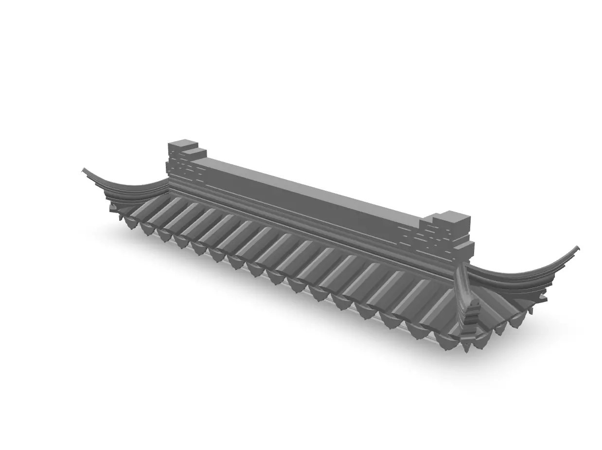 6 Exquisite Chinese-Style Roof Bundle Traditional Architectural 3D model_11