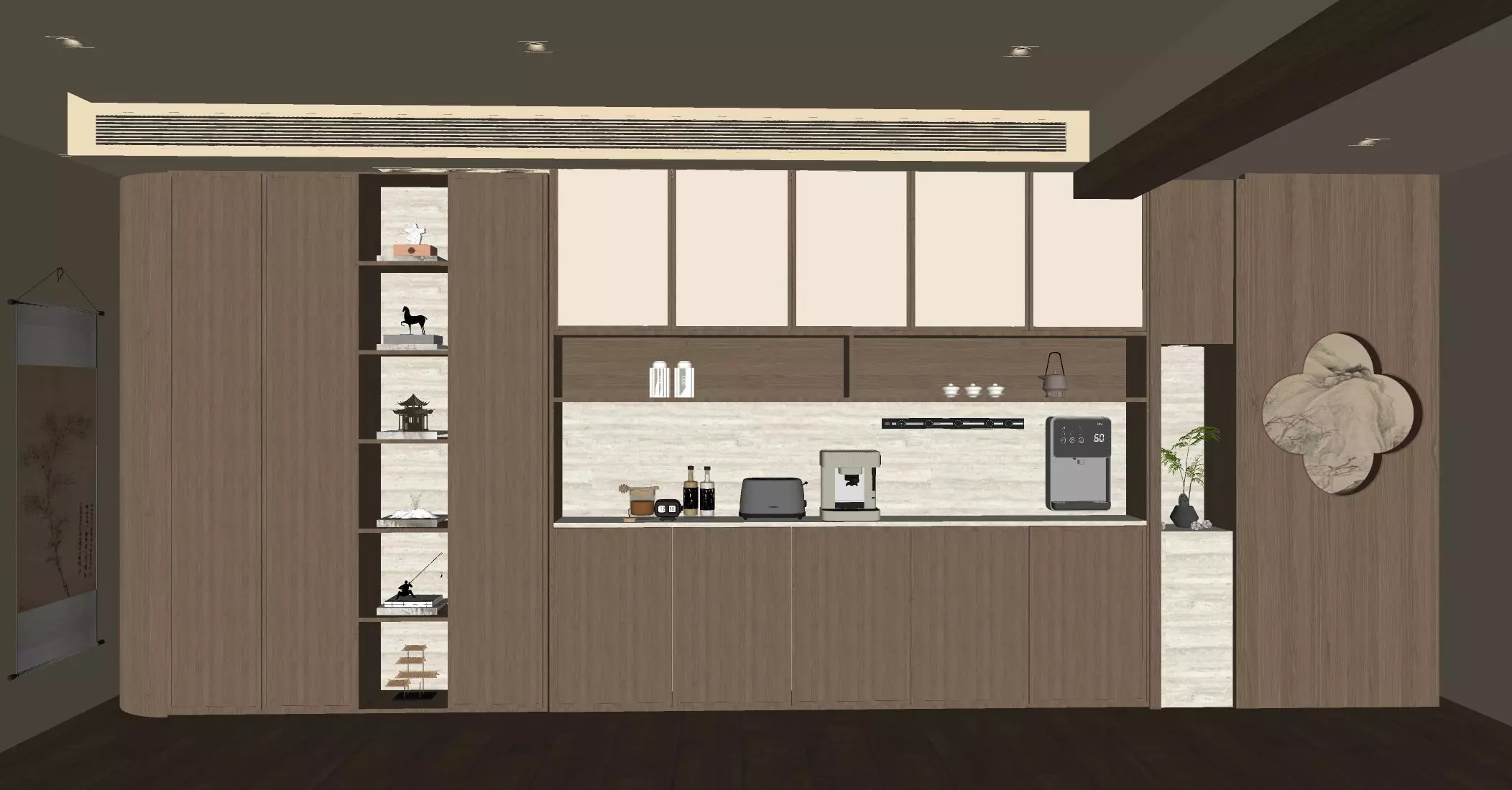 Chinese Song - style living and dining room 3D model_8