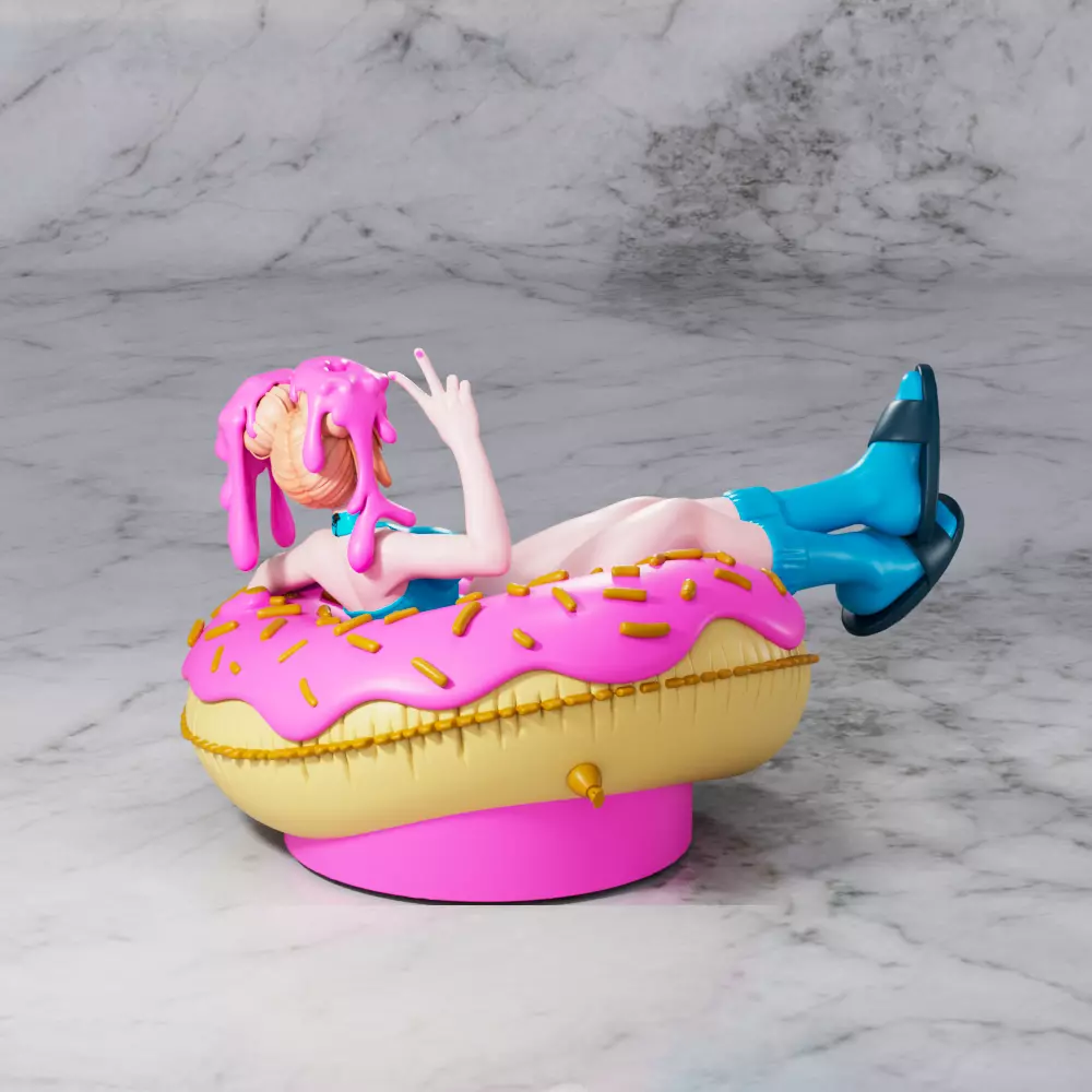 Donut Girl BY Off 3D print model_9