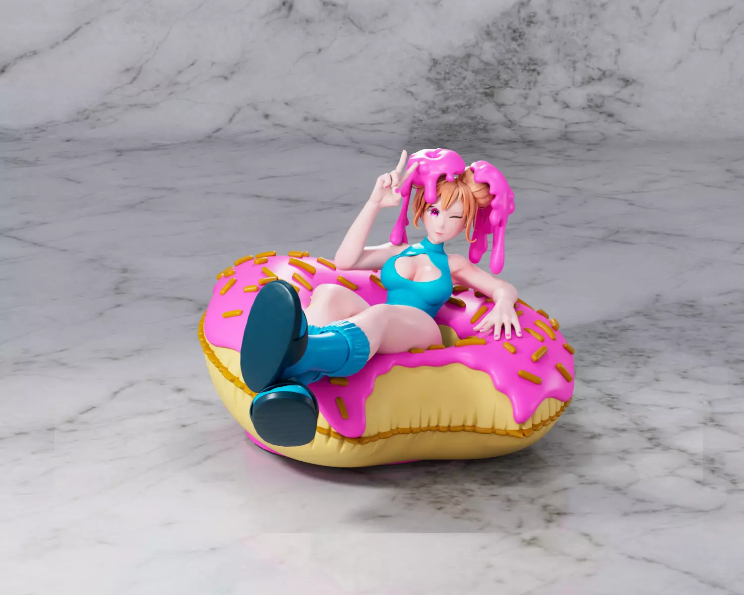 Donut Girl BY Off 3D print model_7