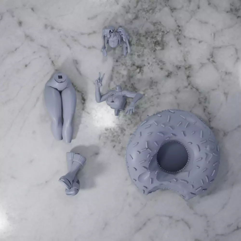 Donut Girl BY Off 3D print model_2