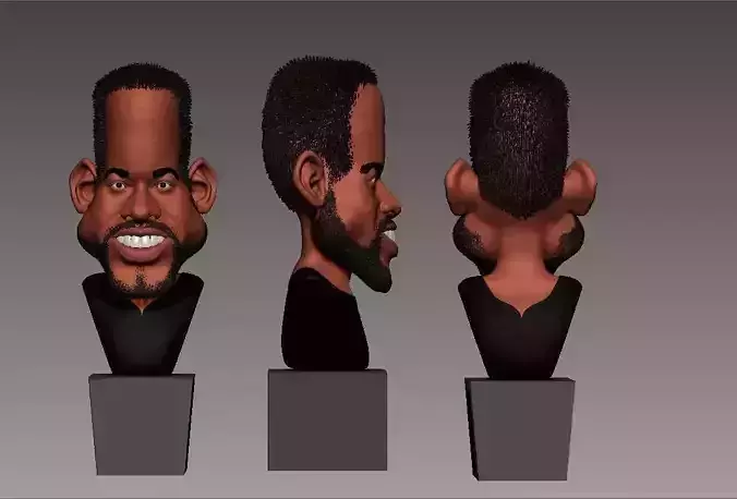 caricatura de will smith 3D model