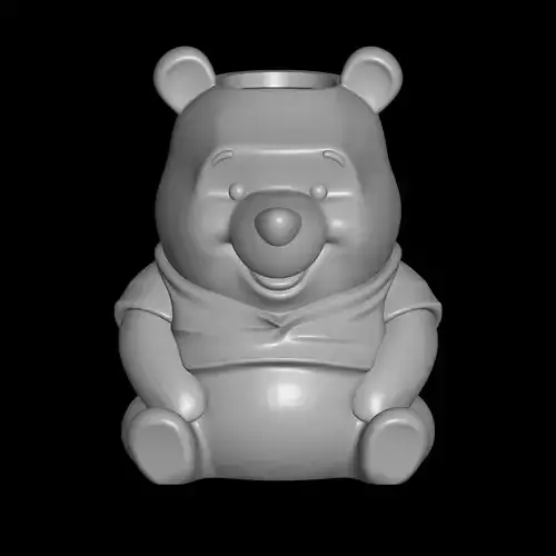Winnie the Pooh planter pencil holder container 3D print model
