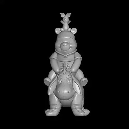 Winnie the Pooh diaroma 3D print model