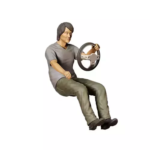 N3 Fast and Furious Sitting Han Lue 3D print model 3