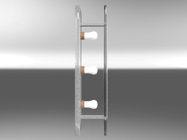 Bathroom Light Vertical 3D model_2