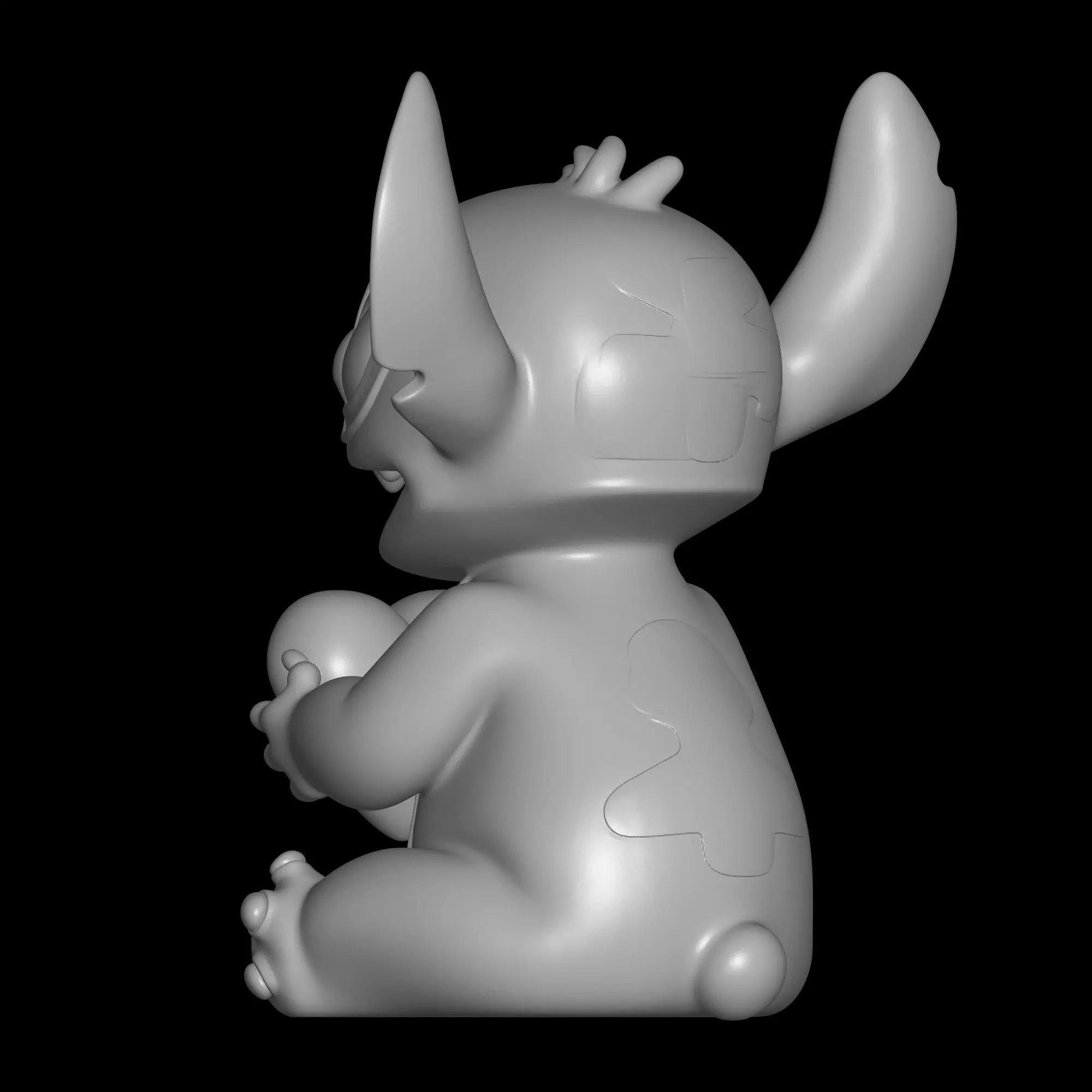Valentine Stitch 3D print model_2
