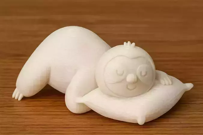 Cute Sloth Hugging a Pillow