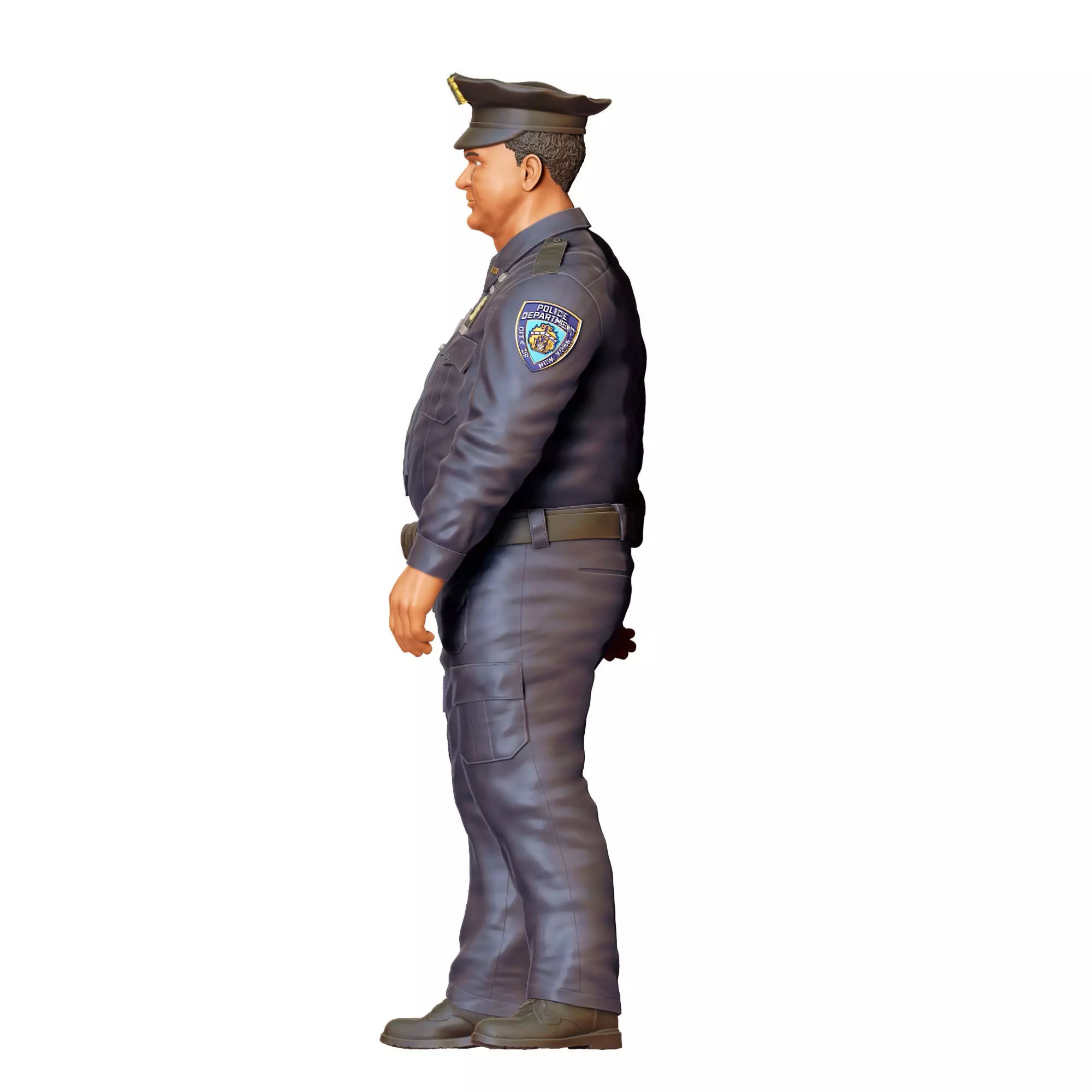 N1 Overweight Police Officer 3D print model_13