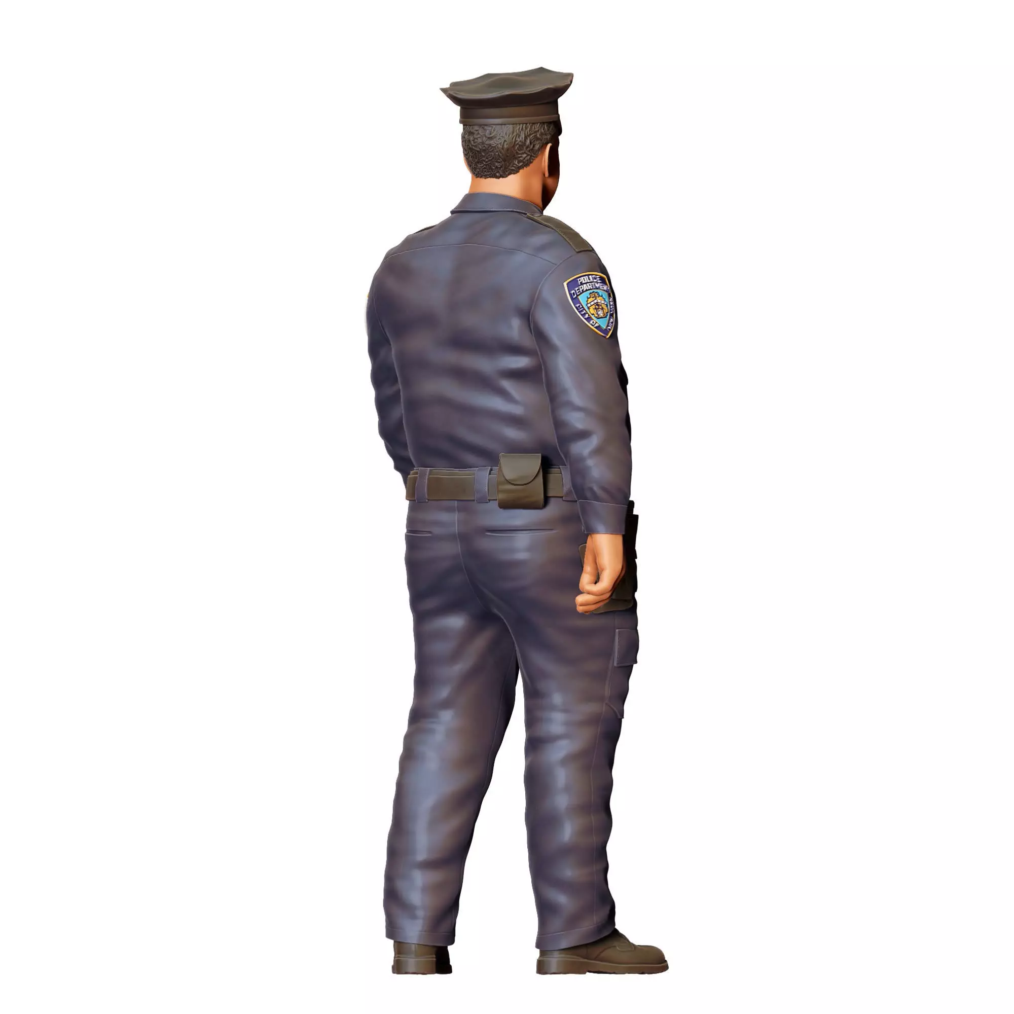 N1 Overweight Police Officer 3D print model_7