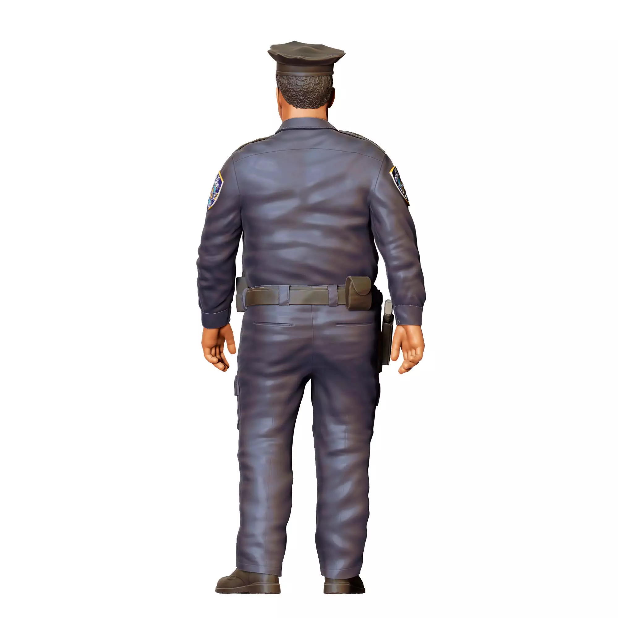 N1 Overweight Police Officer 3D print model_9