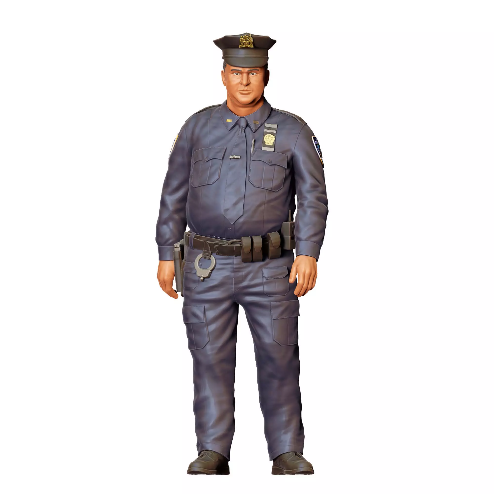 N1 Overweight Police Officer 3D print model_17