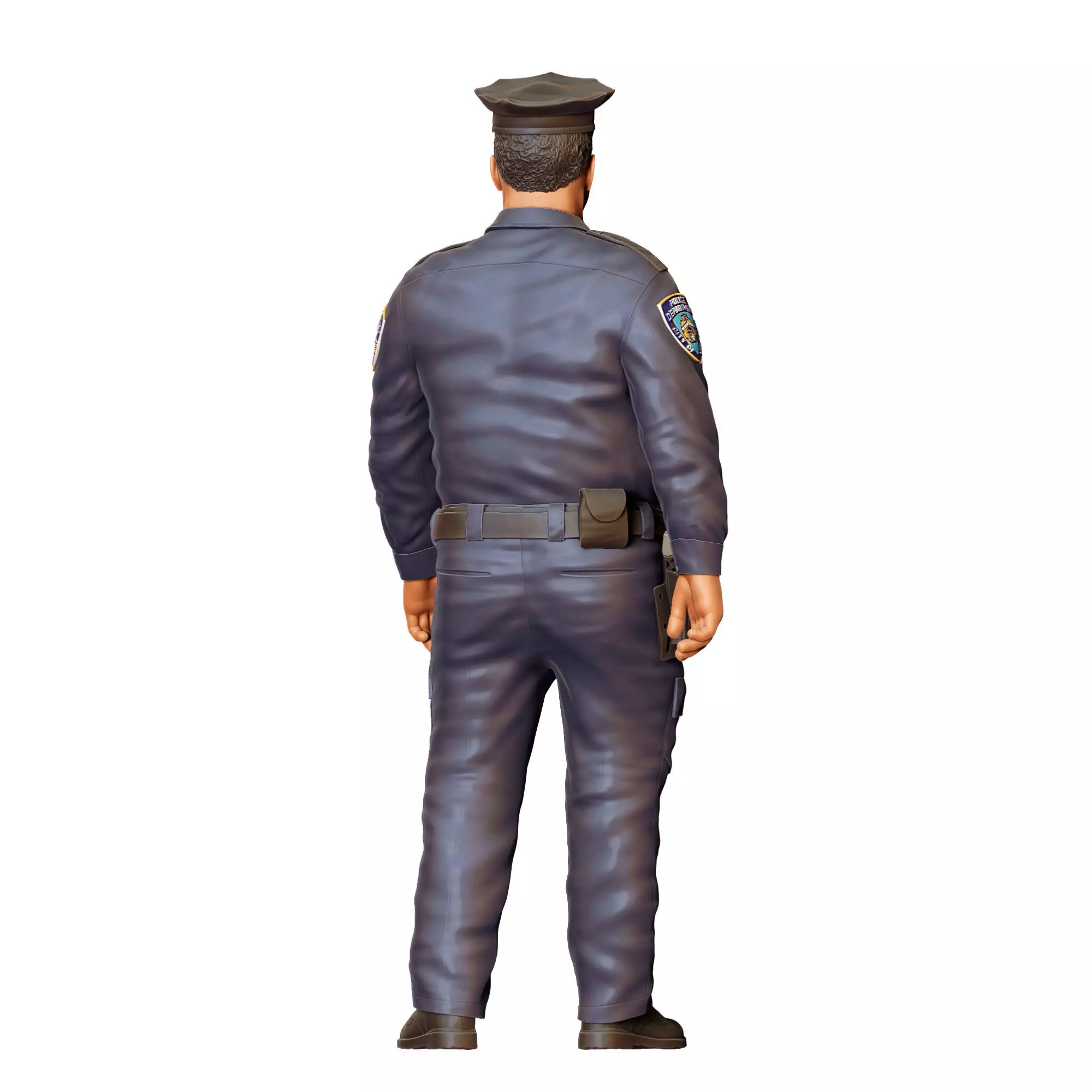 N1 Overweight Police Officer 3D print model_8