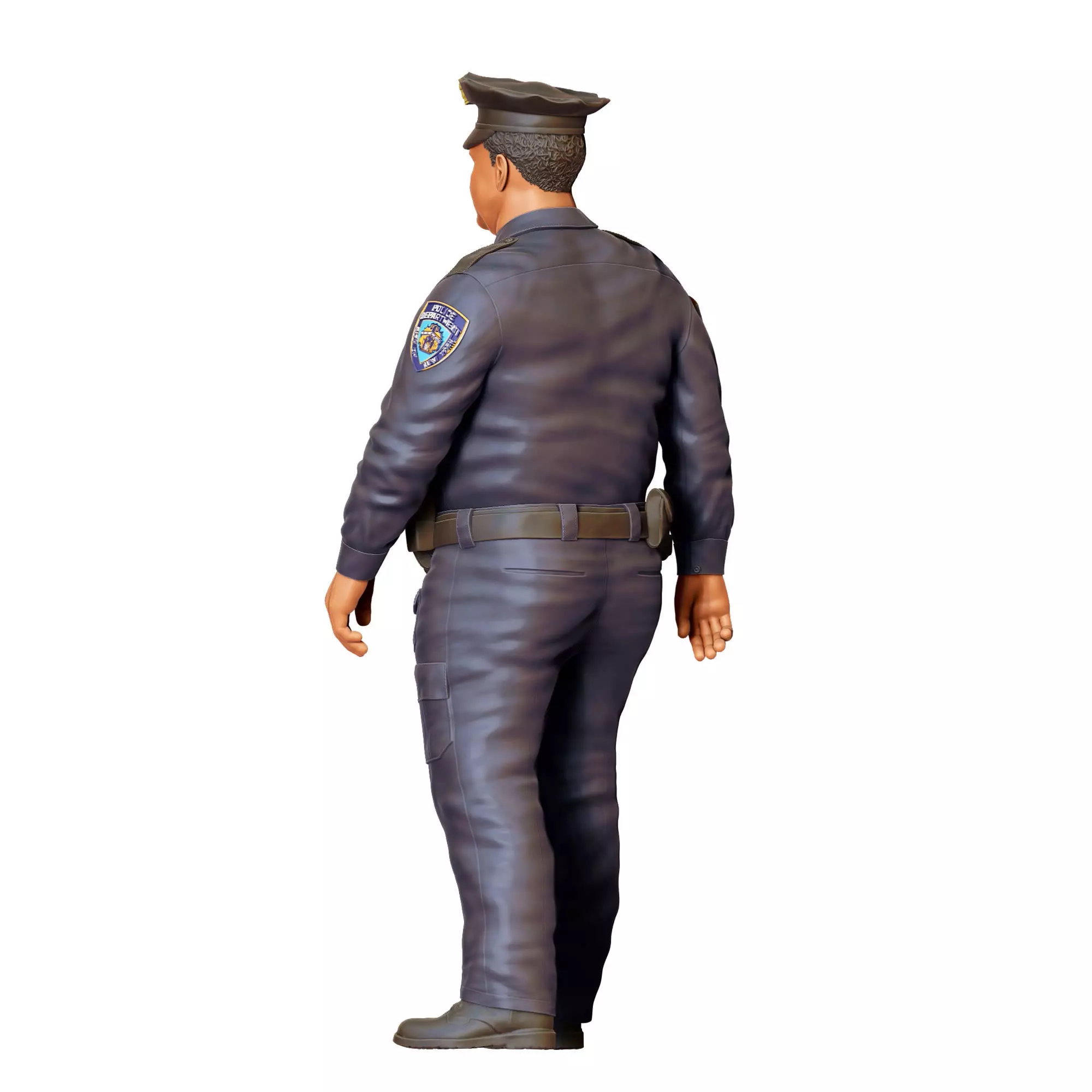 N1 Overweight Police Officer 3D print model_11