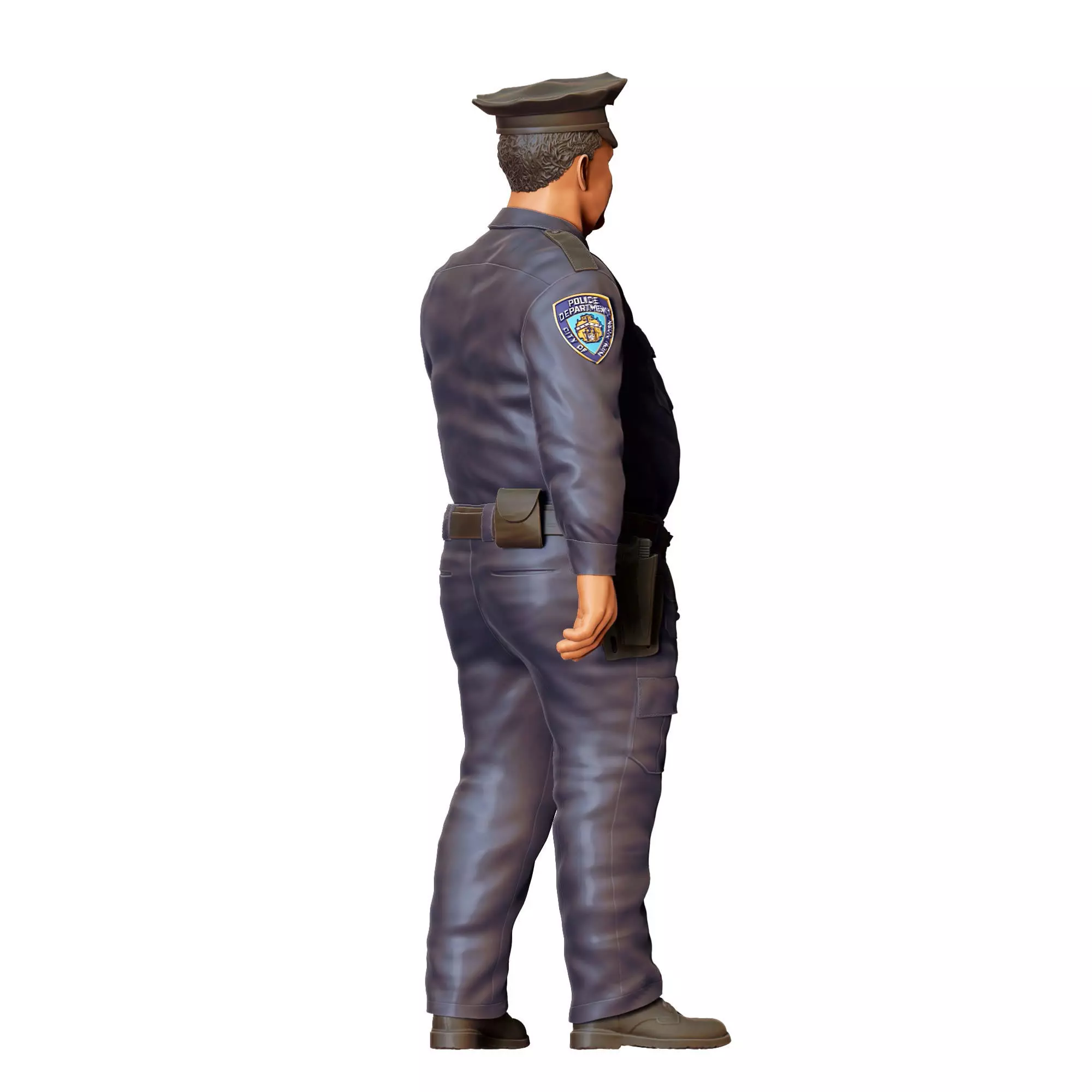 N1 Overweight Police Officer 3D print model_6