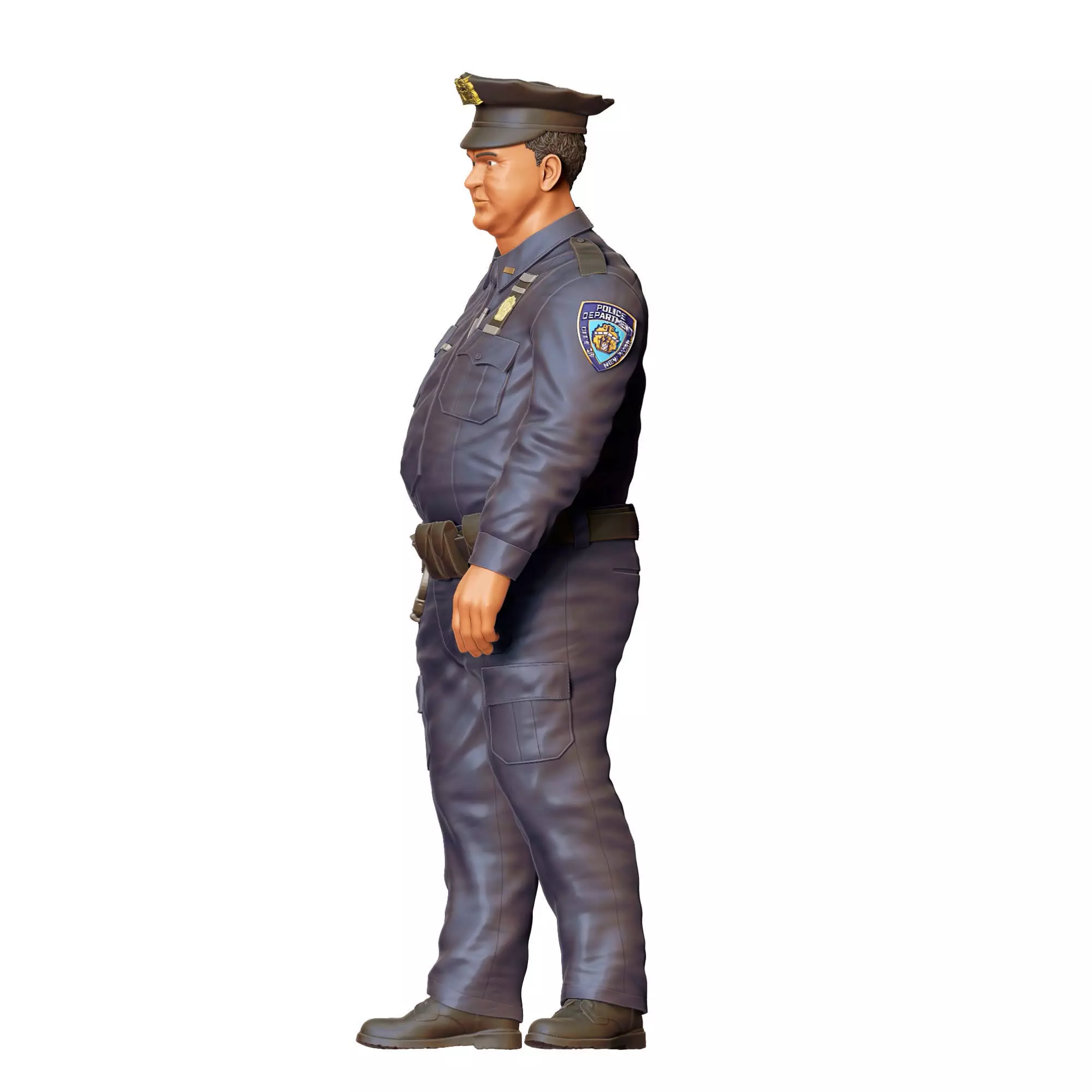 N1 Overweight Police Officer 3D print model_14