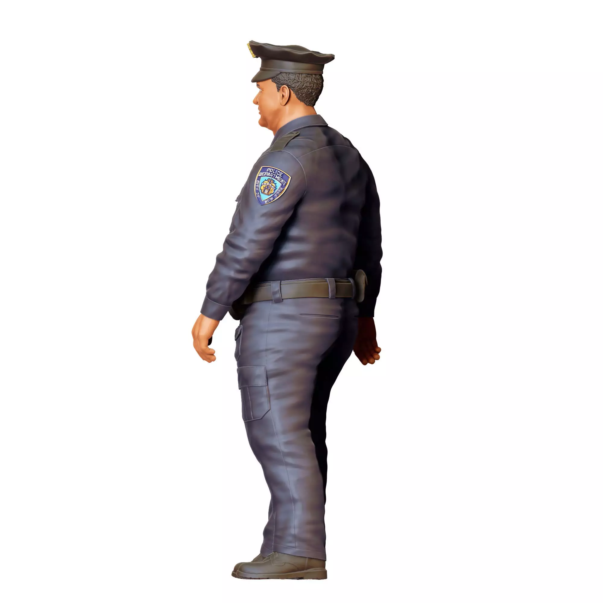 N1 Overweight Police Officer 3D print model_12