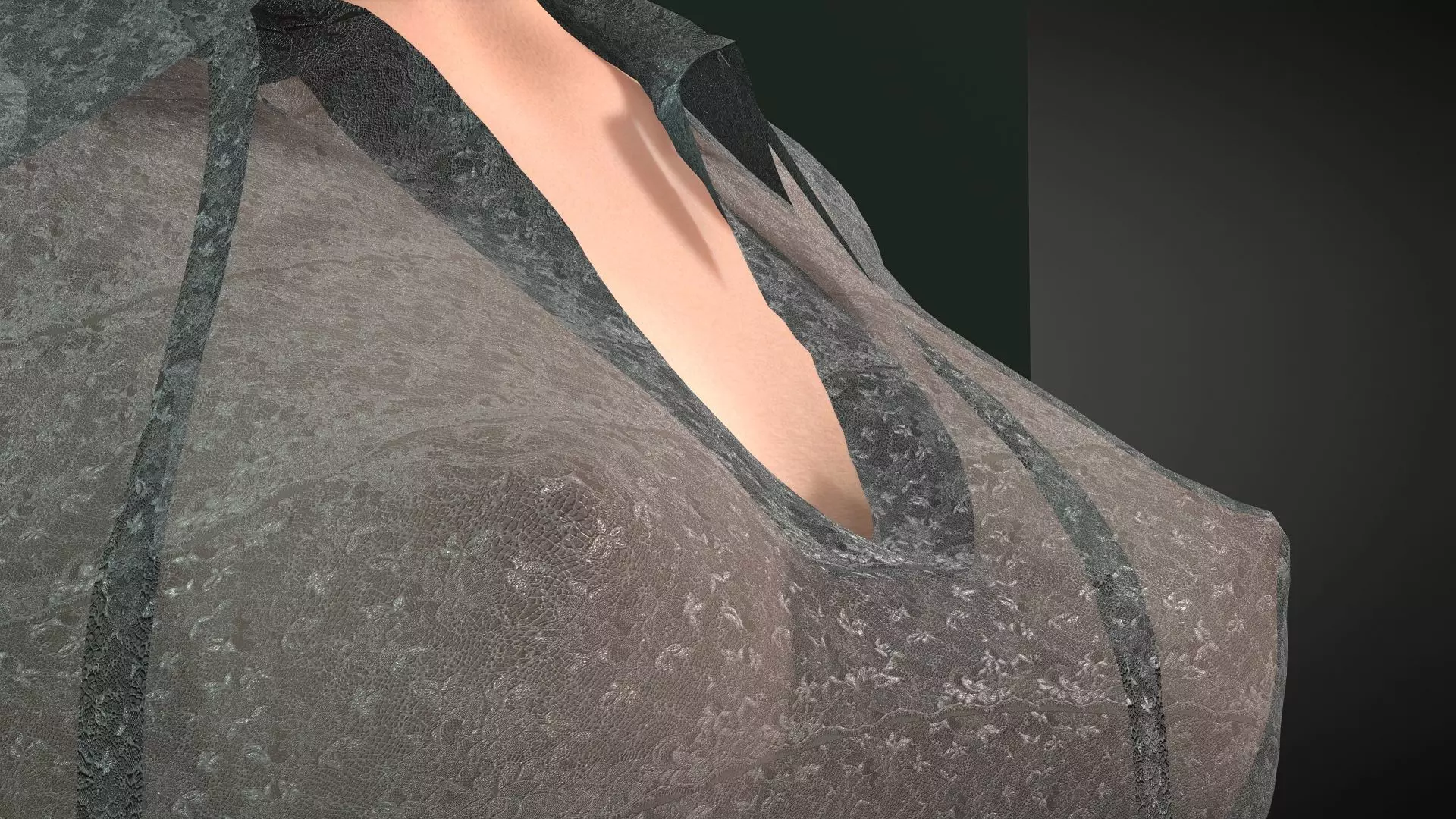 Realistic Female 3D Character in Silver Dress High Quality 4K Low-poly 3D model_7