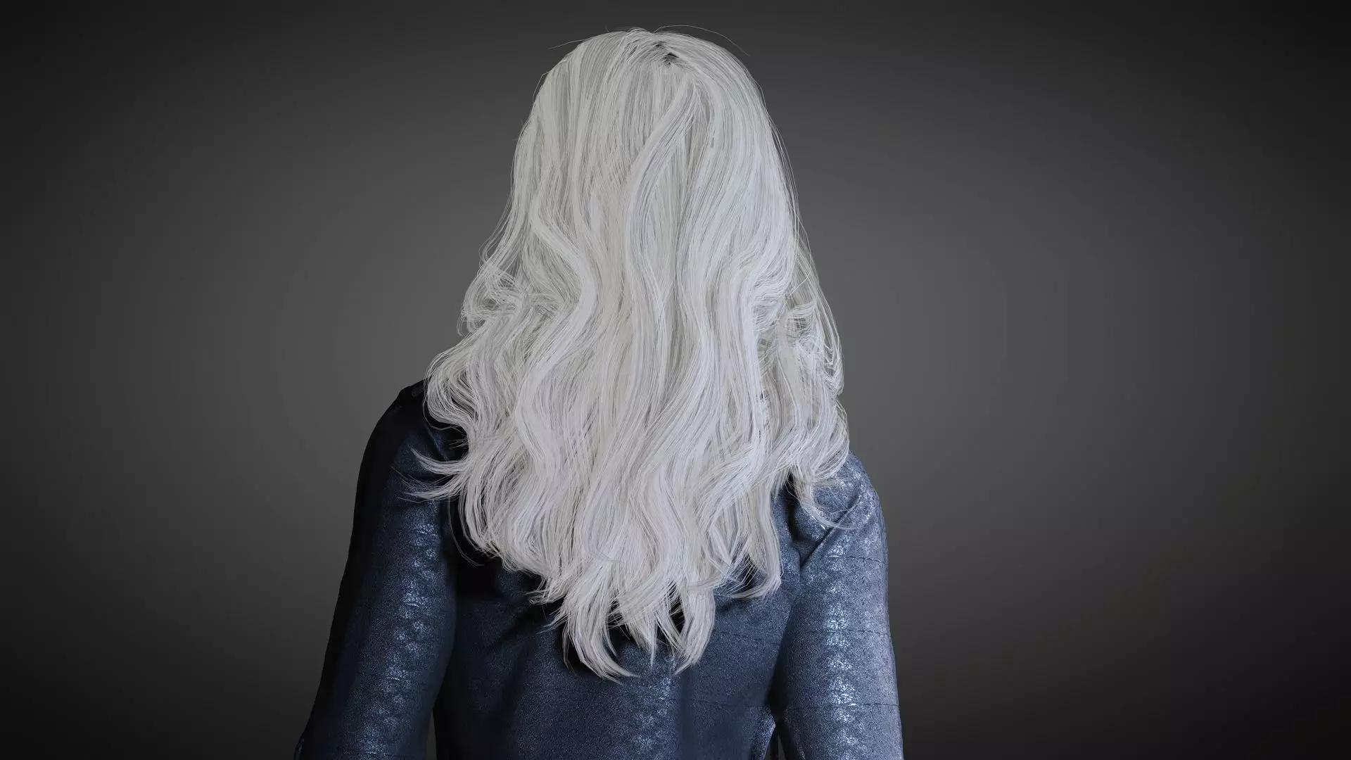 Realistic Female 3D Character in Silver Dress High Quality 4K Low-poly 3D model_17