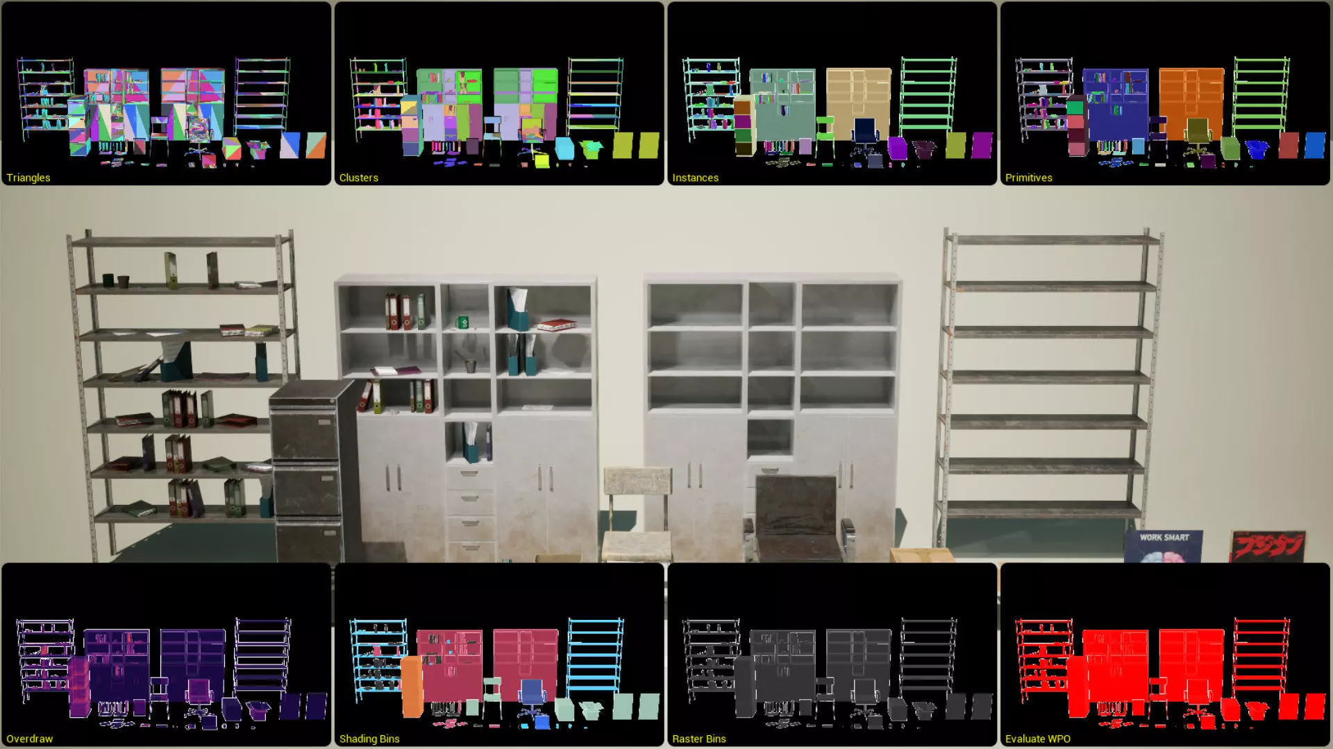 Post Apocalyptic Office Props Vol 1 Unreal Engine UE Low-poly 3D model_7