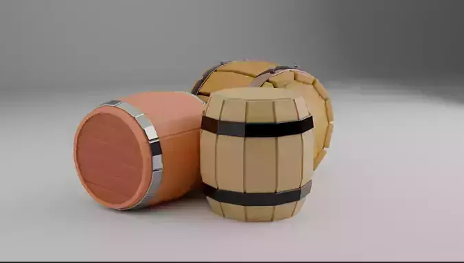 Barrels Low Poly