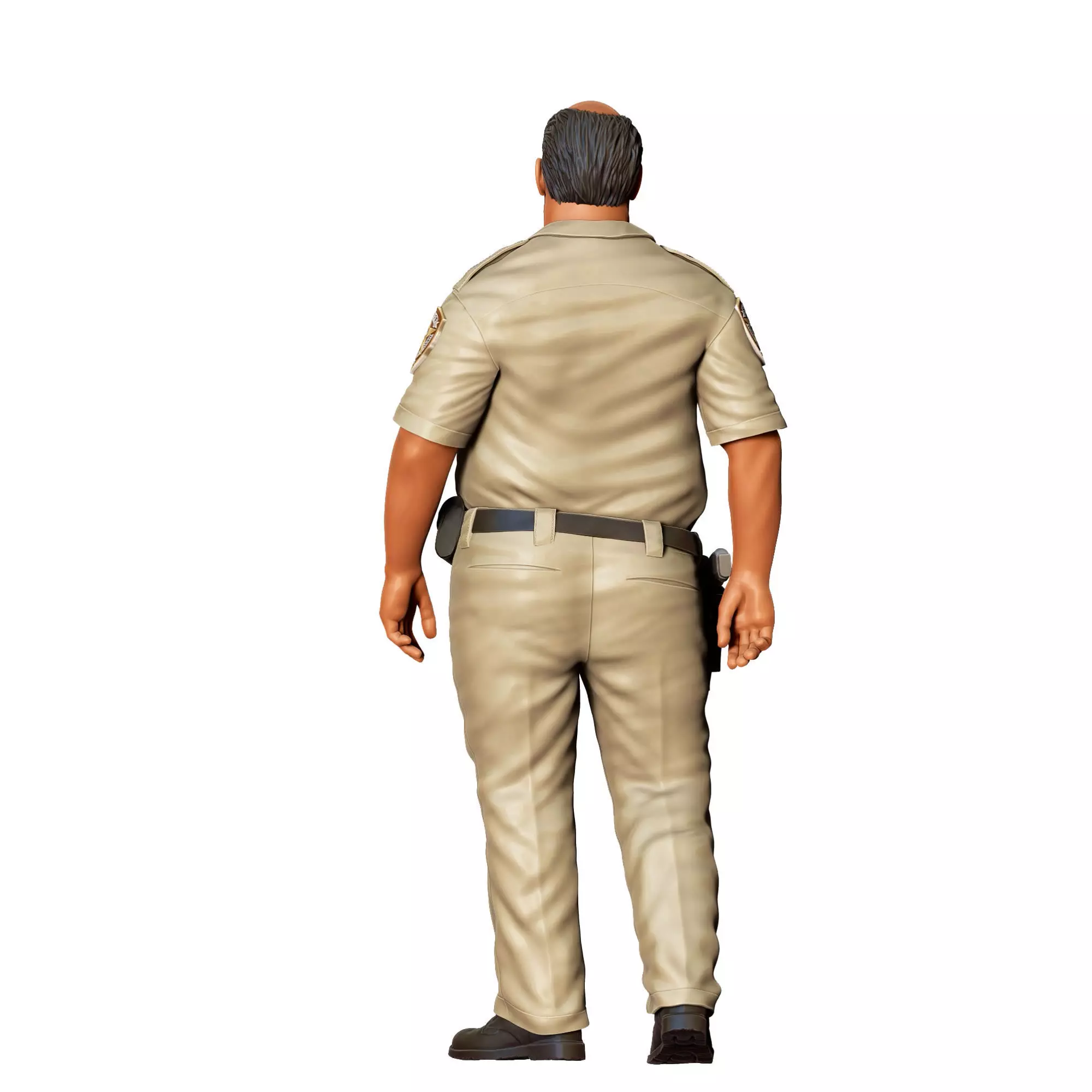 N2 Overweight Police Officer 3D print model_10