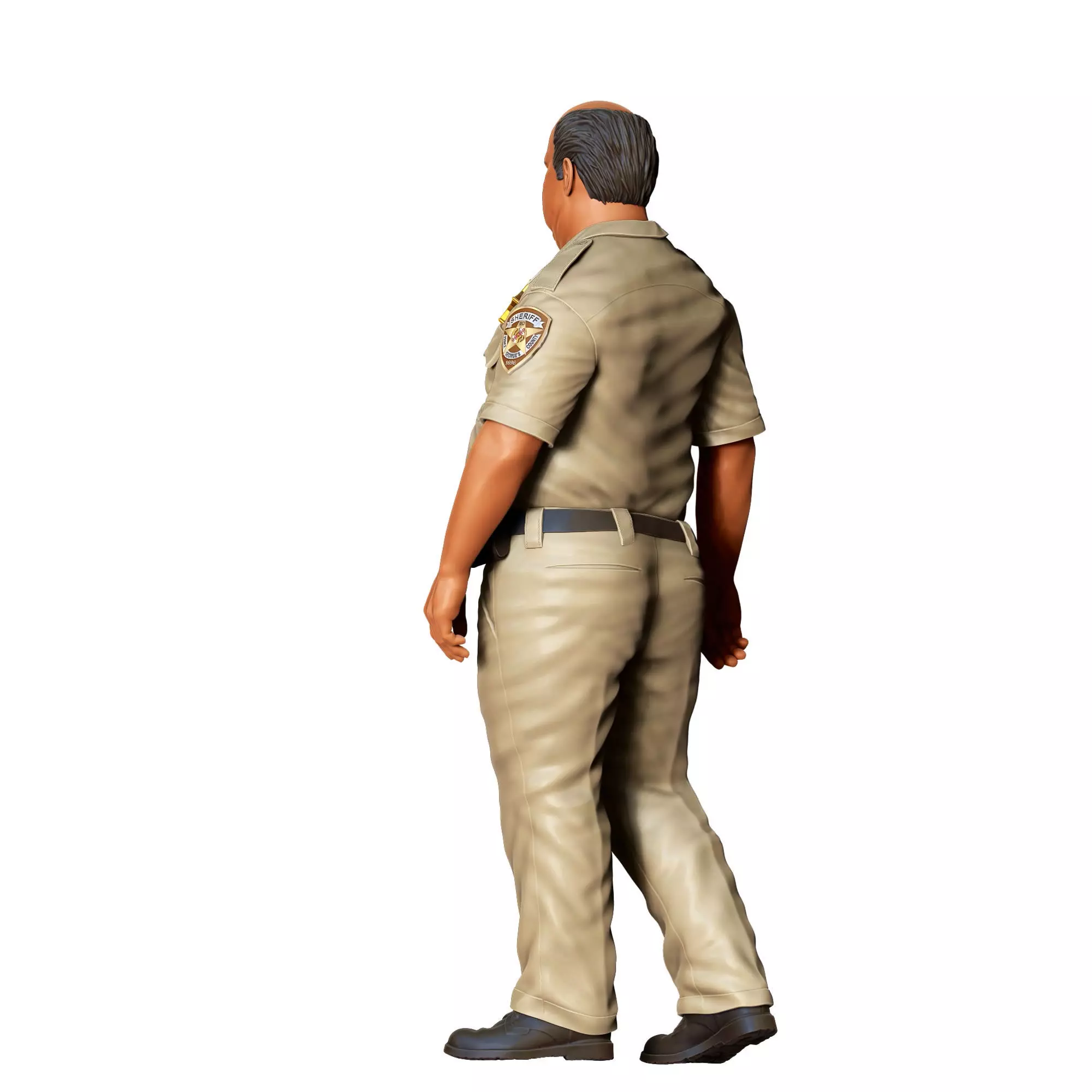 N2 Overweight Police Officer 3D print model_12