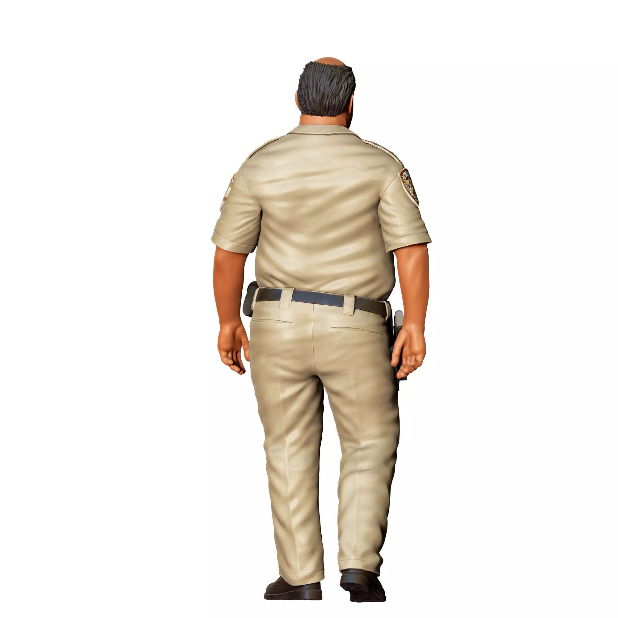 N2 Overweight Police Officer 3D print model_9