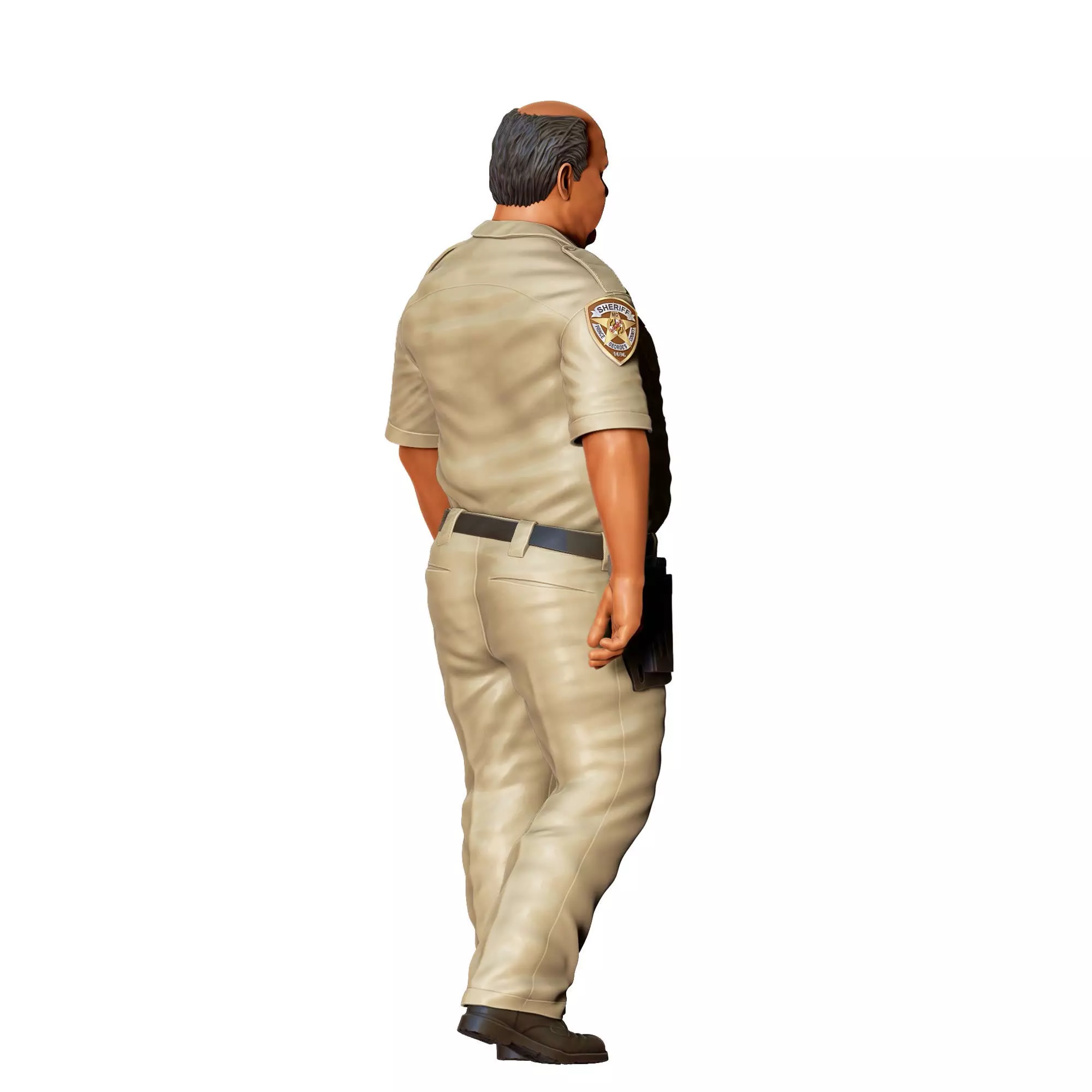 N2 Overweight Police Officer 3D print model_7