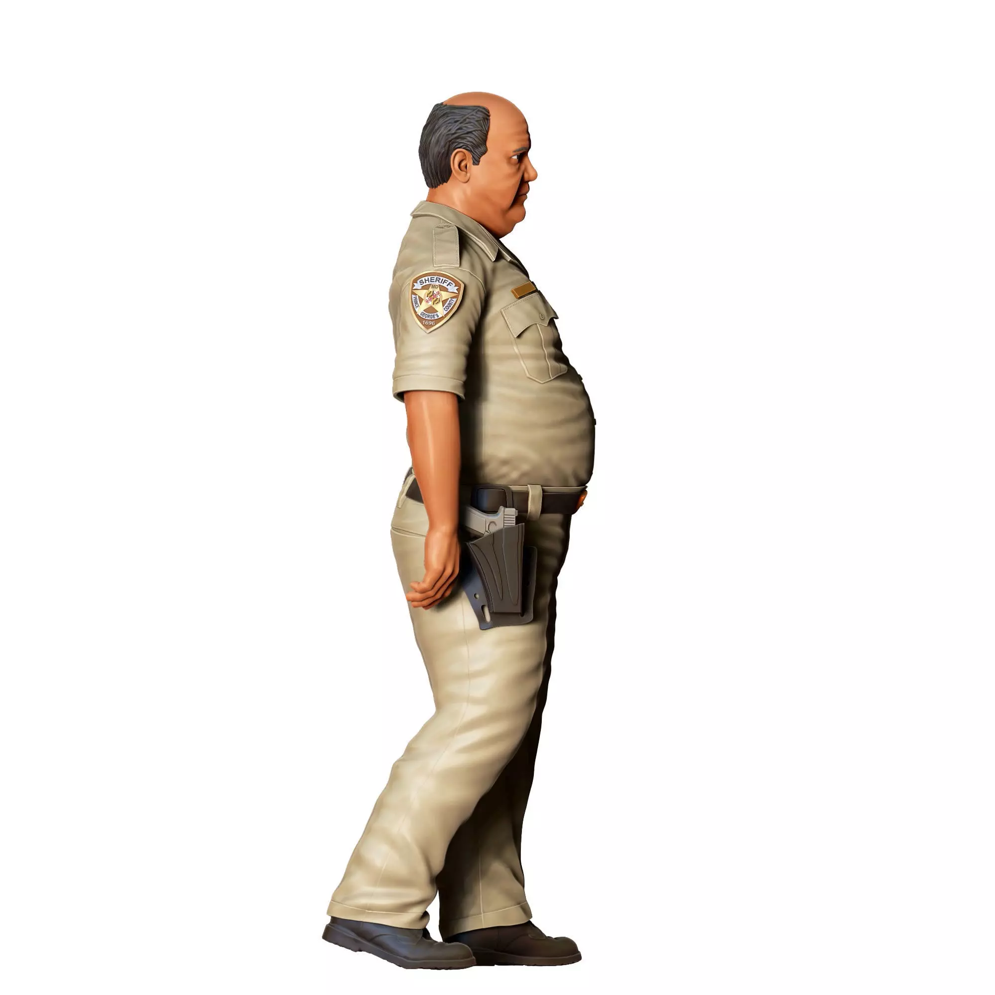 N2 Overweight Police Officer 3D print model_5
