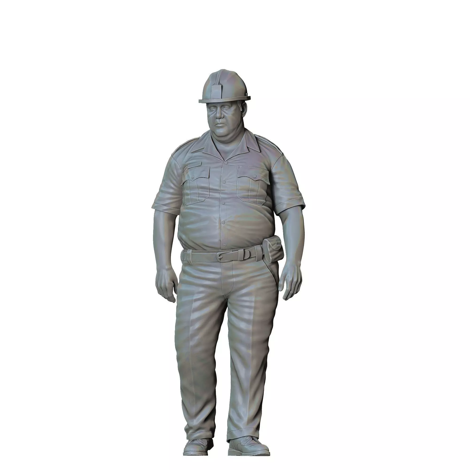 N2 Overweight Police Officer 3D print model_19
