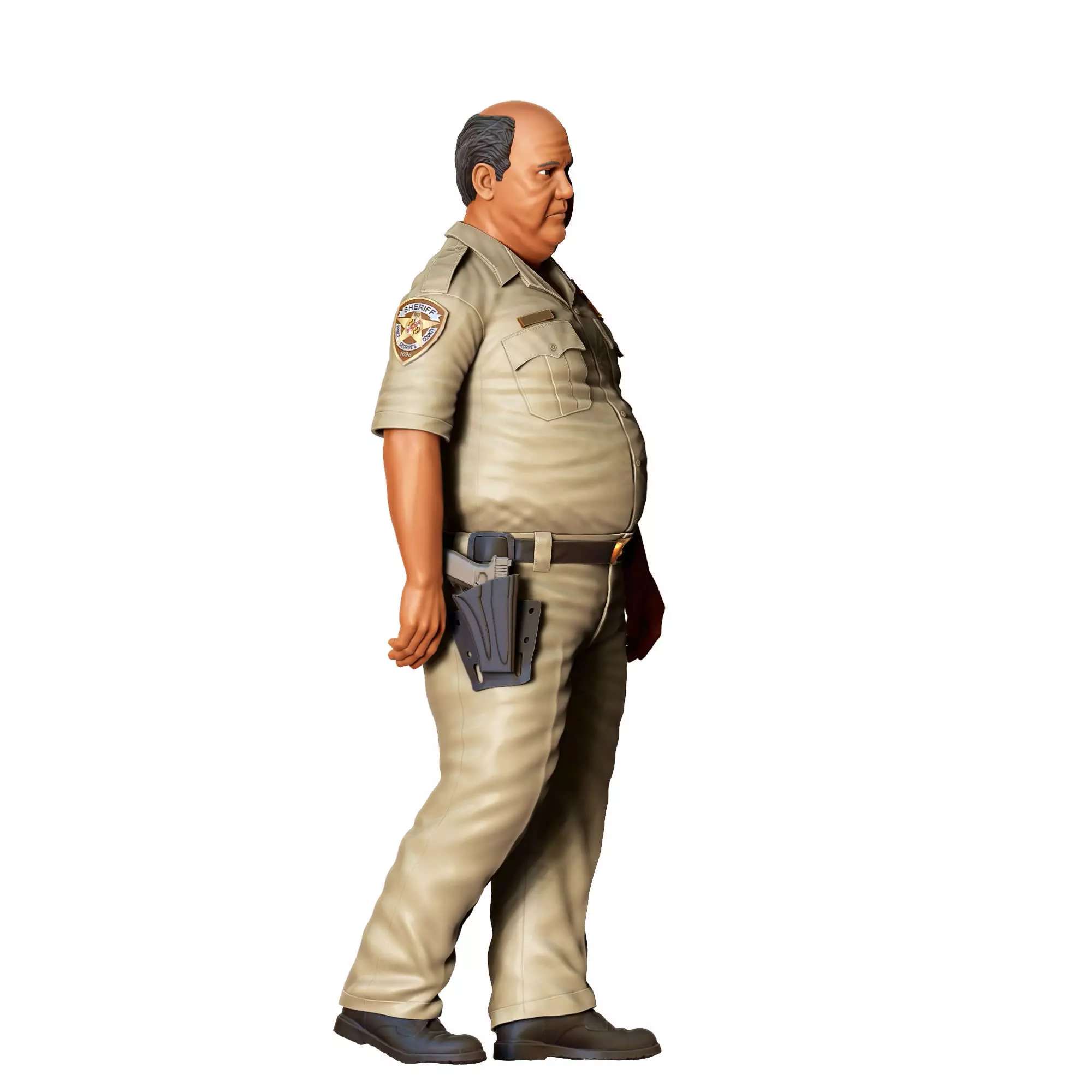 N2 Overweight Police Officer 3D print model_4