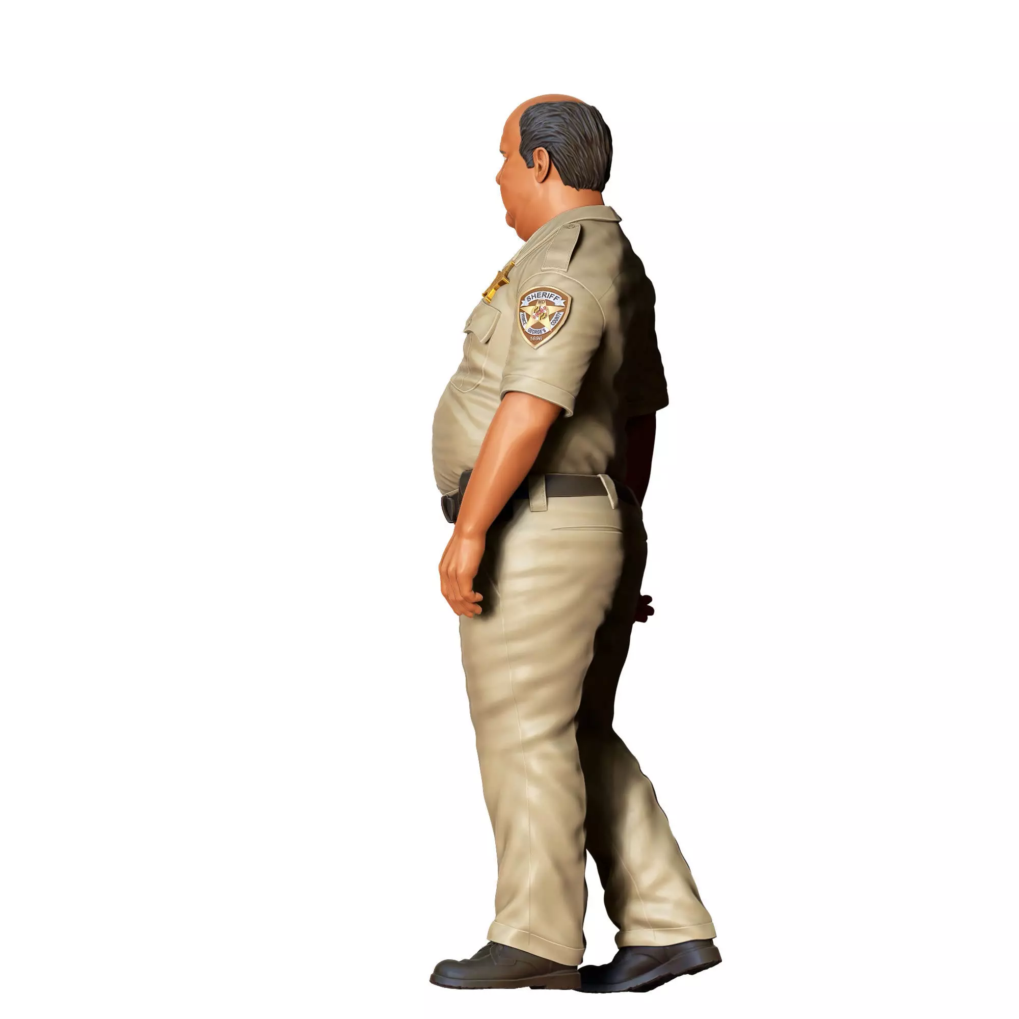 N2 Overweight Police Officer 3D print model_13