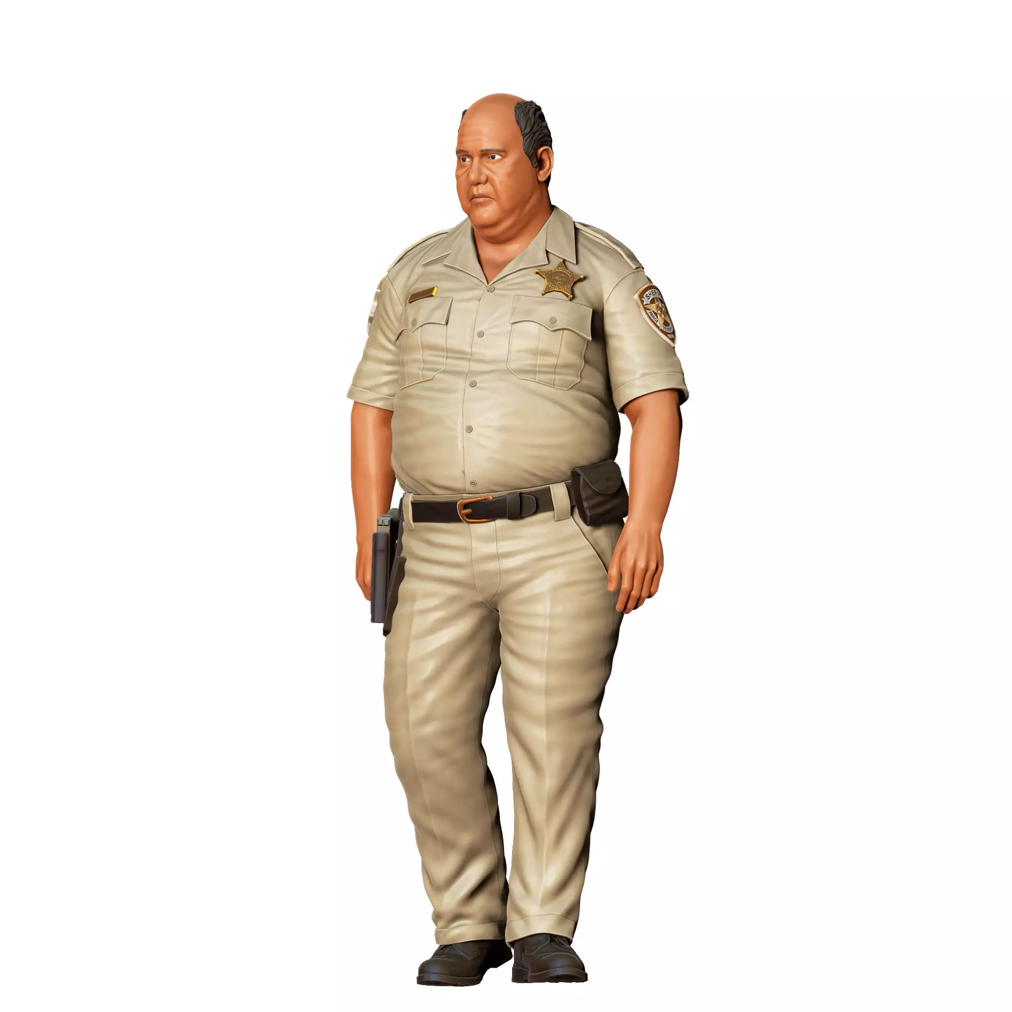 N2 Overweight Police Officer 3D print model_17