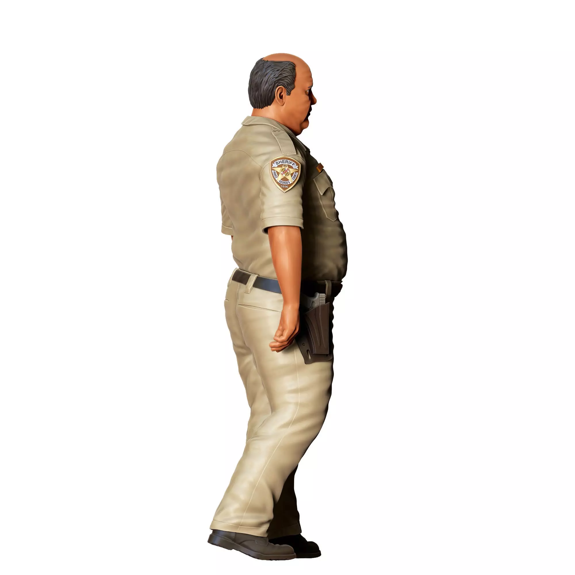 N2 Overweight Police Officer 3D print model_6