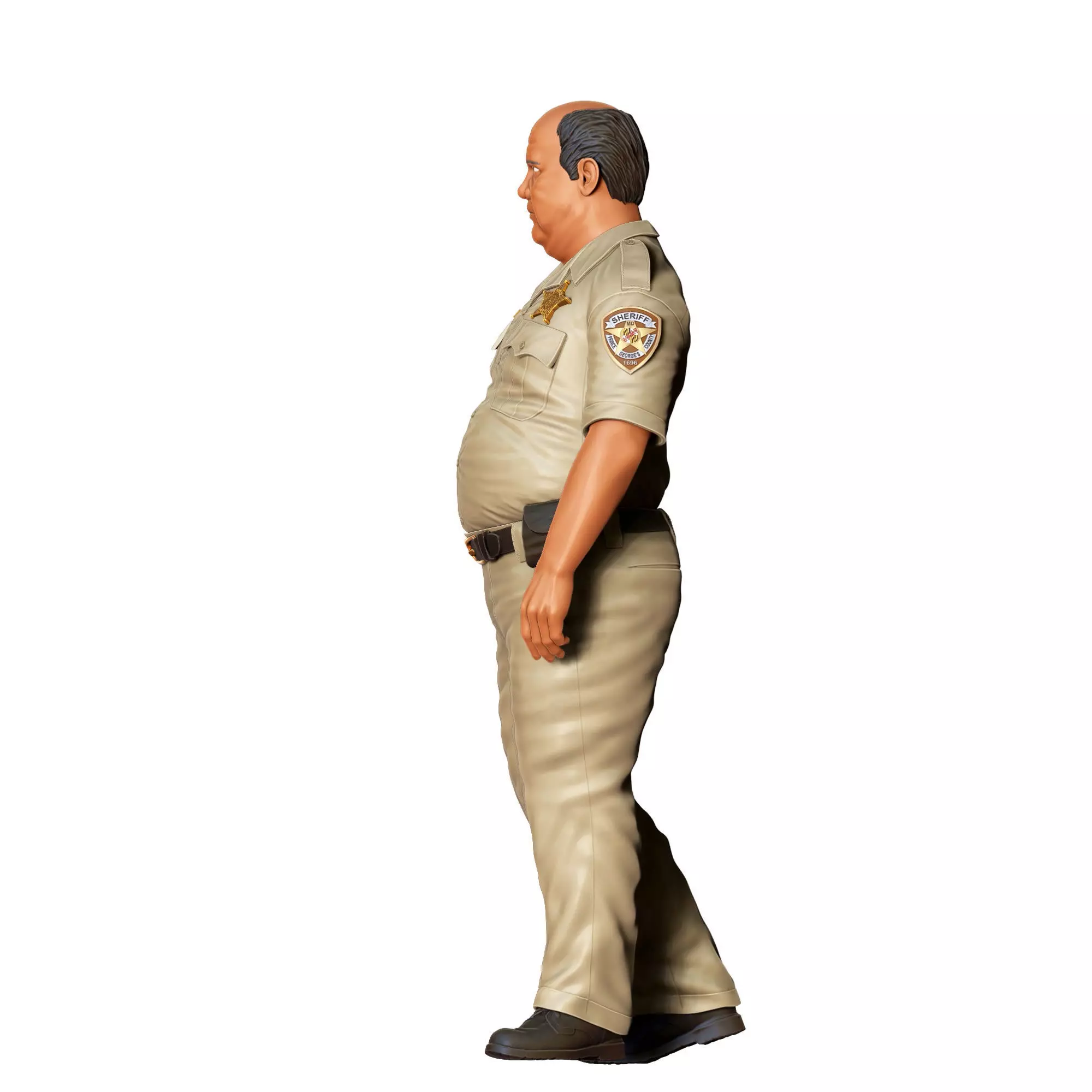 N2 Overweight Police Officer 3D print model_14