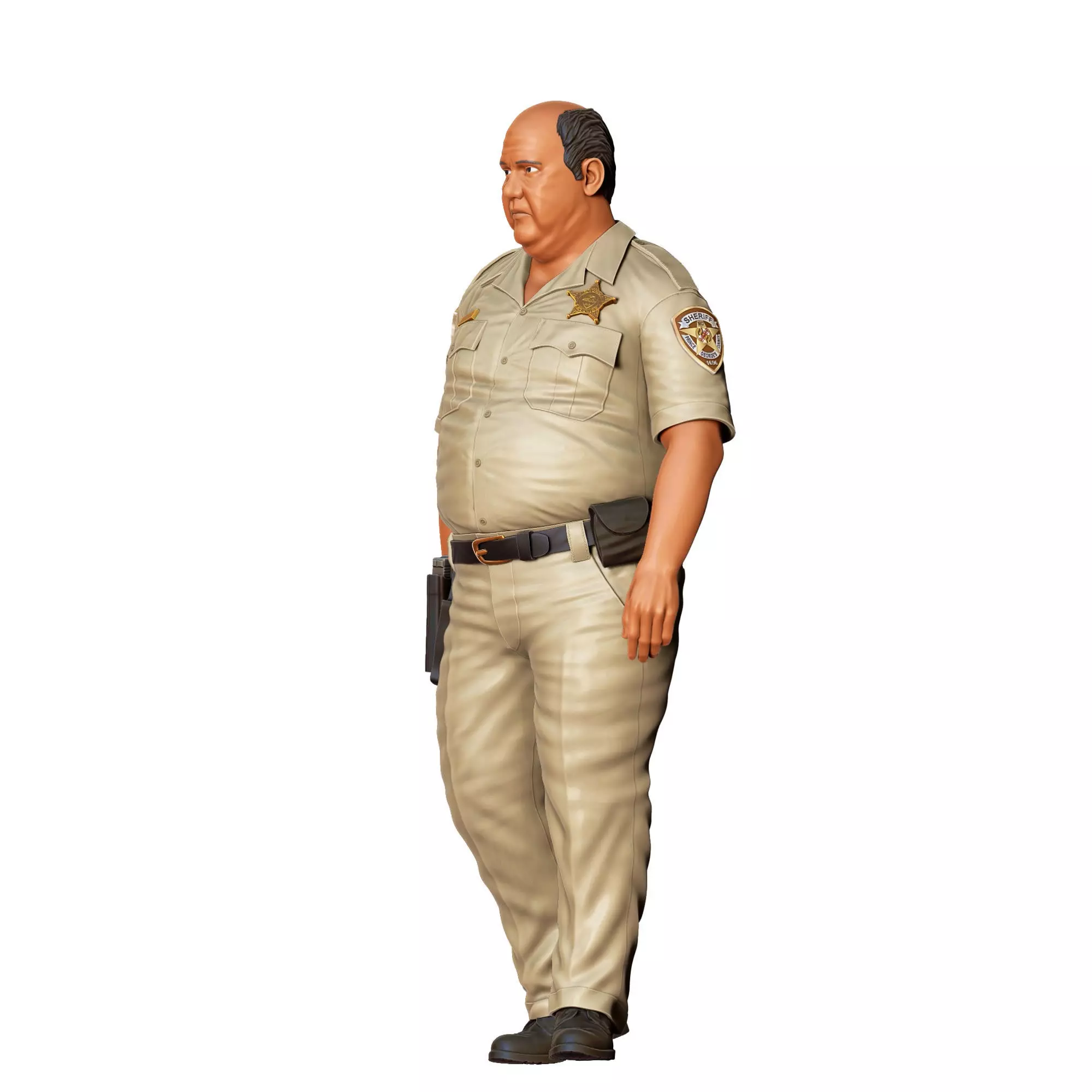 N2 Overweight Police Officer 3D print model_16