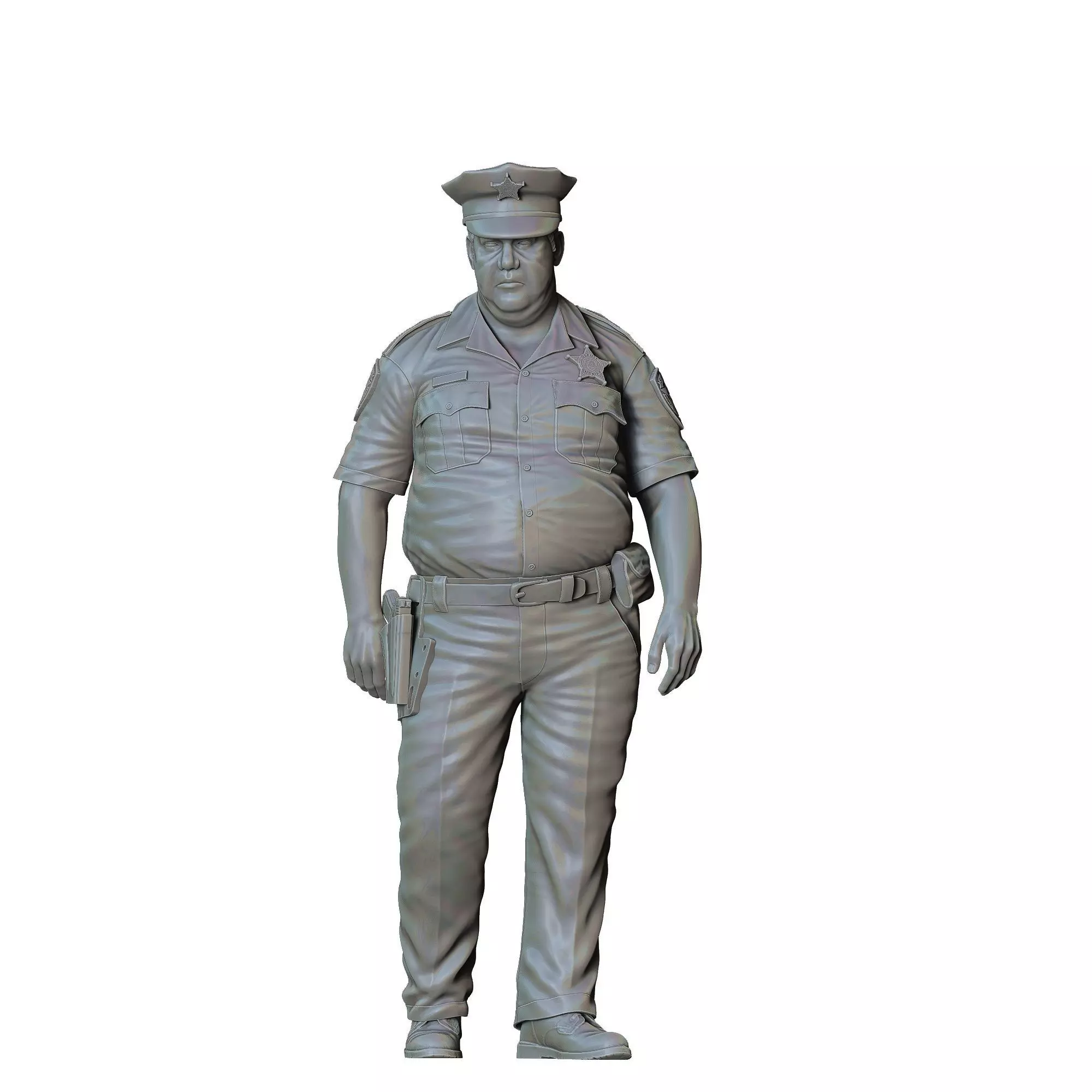 N2 Overweight Police Officer 3D print model_20