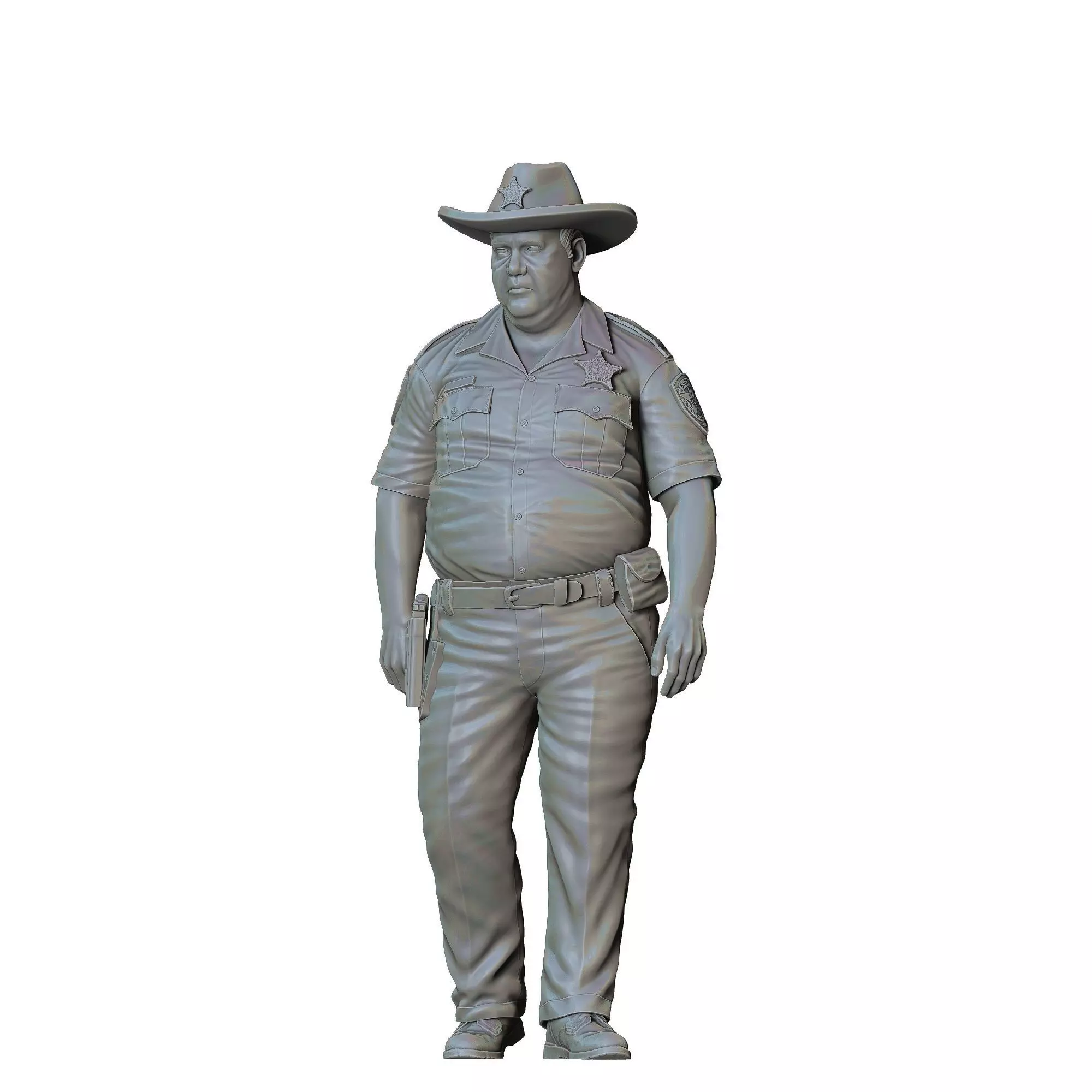 N2 Overweight Police Officer 3D print model_18